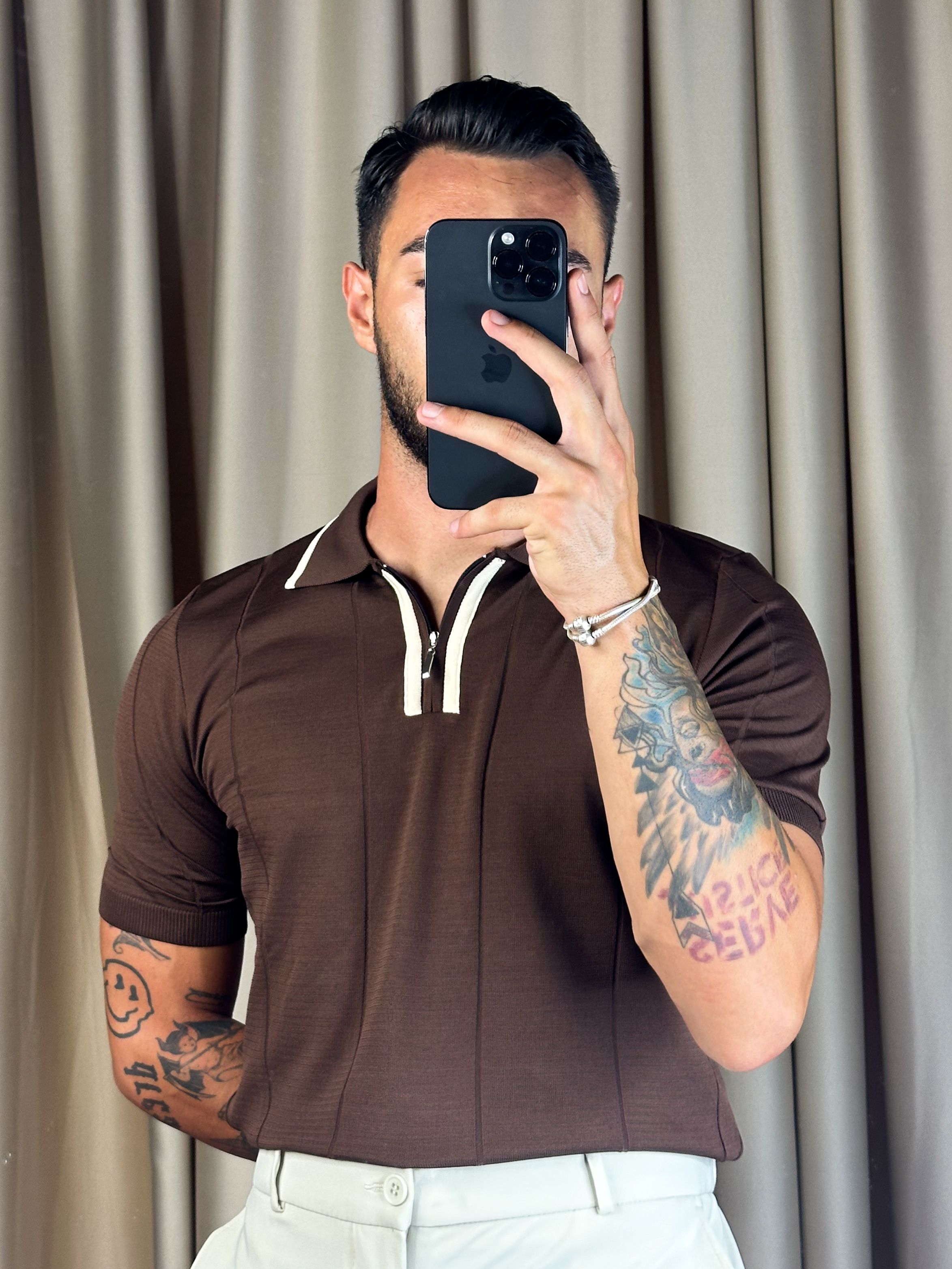 Acı Kahve Larvatto Merserize Polo Yaka T-shirt 5415