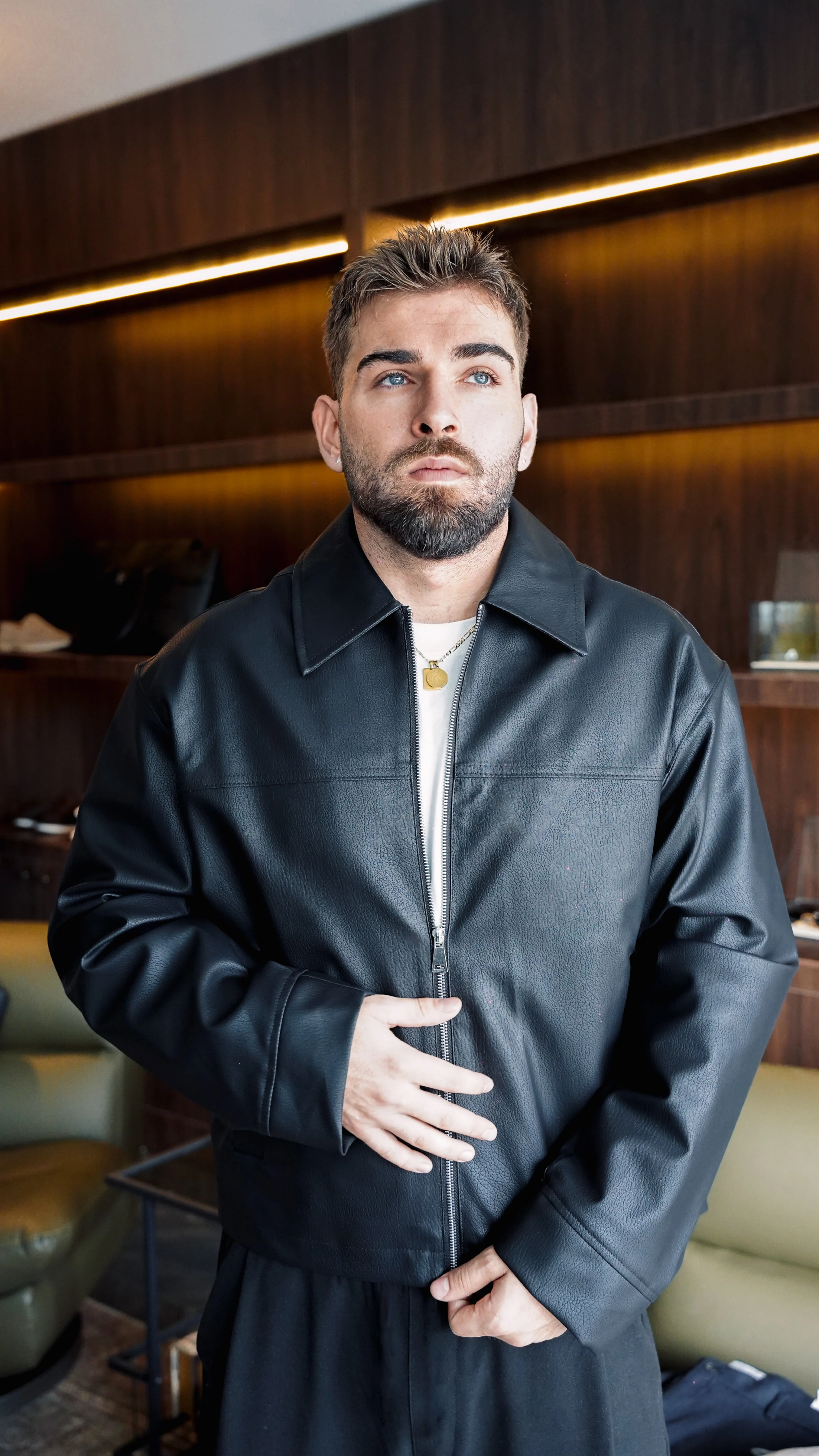 Stealth Siyah Deri Ceket FW5891