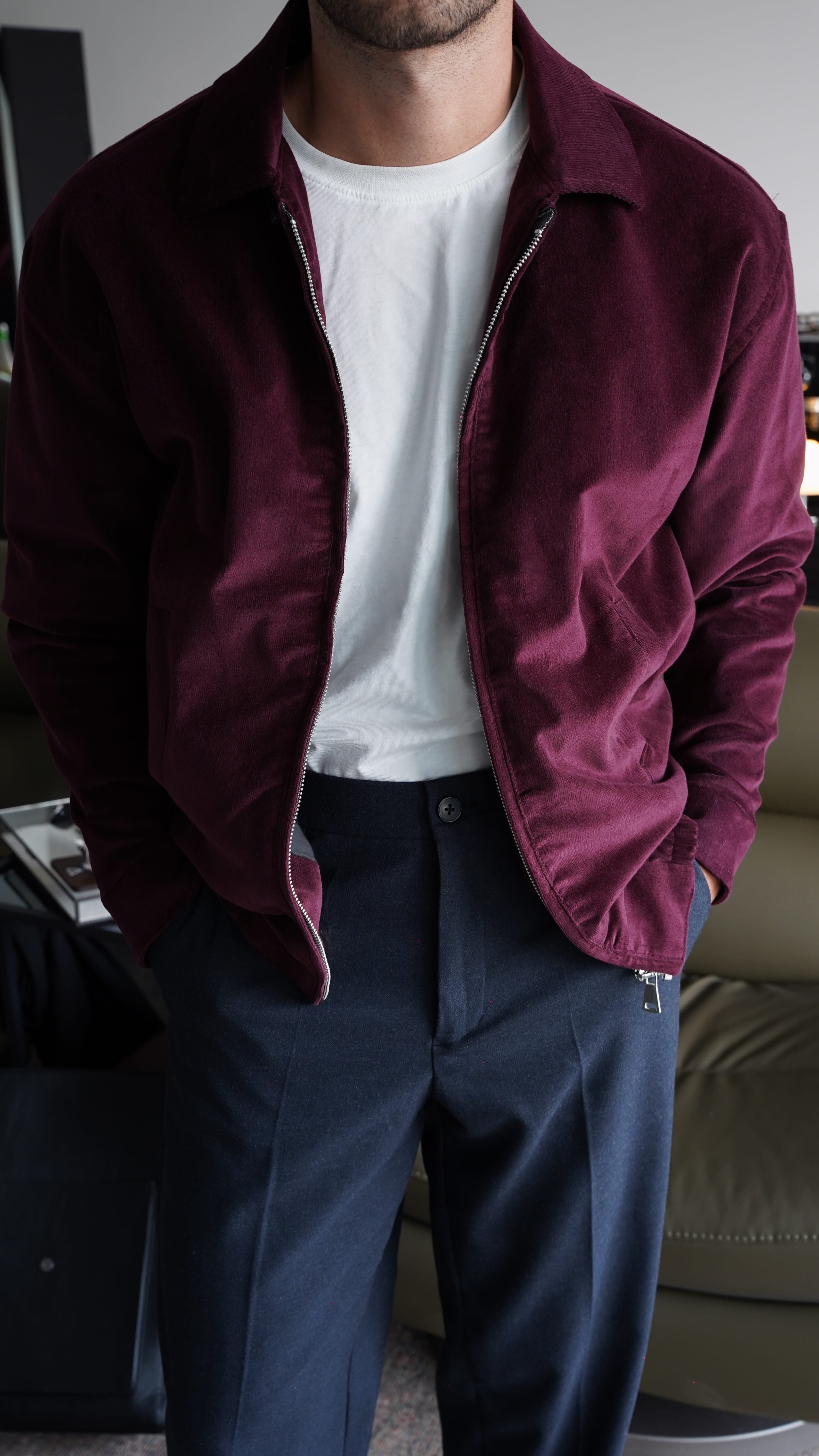 SuedeCraft Bordo Zip Ceket FW5848