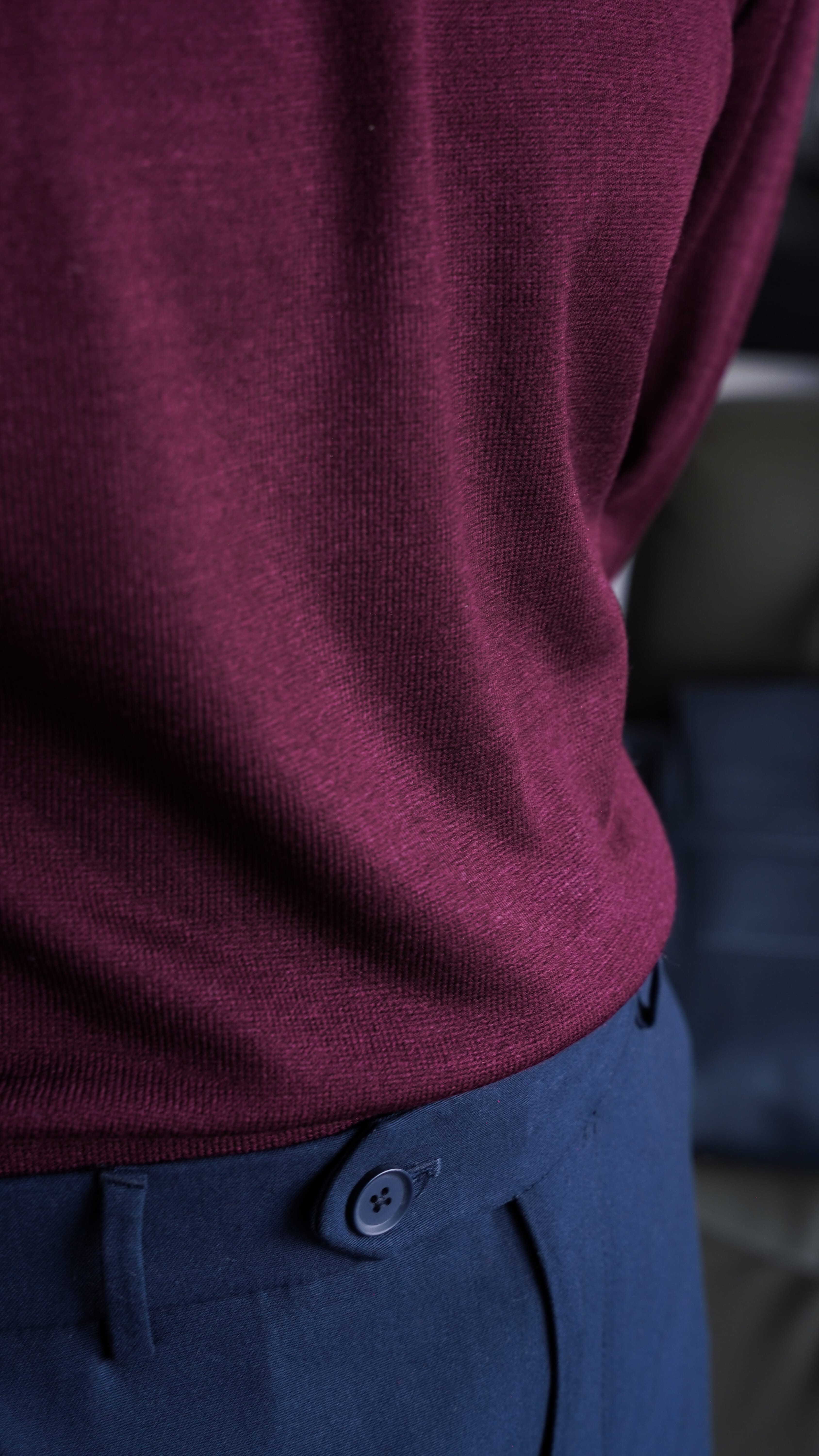 Bordeaux Roll Neck Tam Balıkçı Kazak FW5862