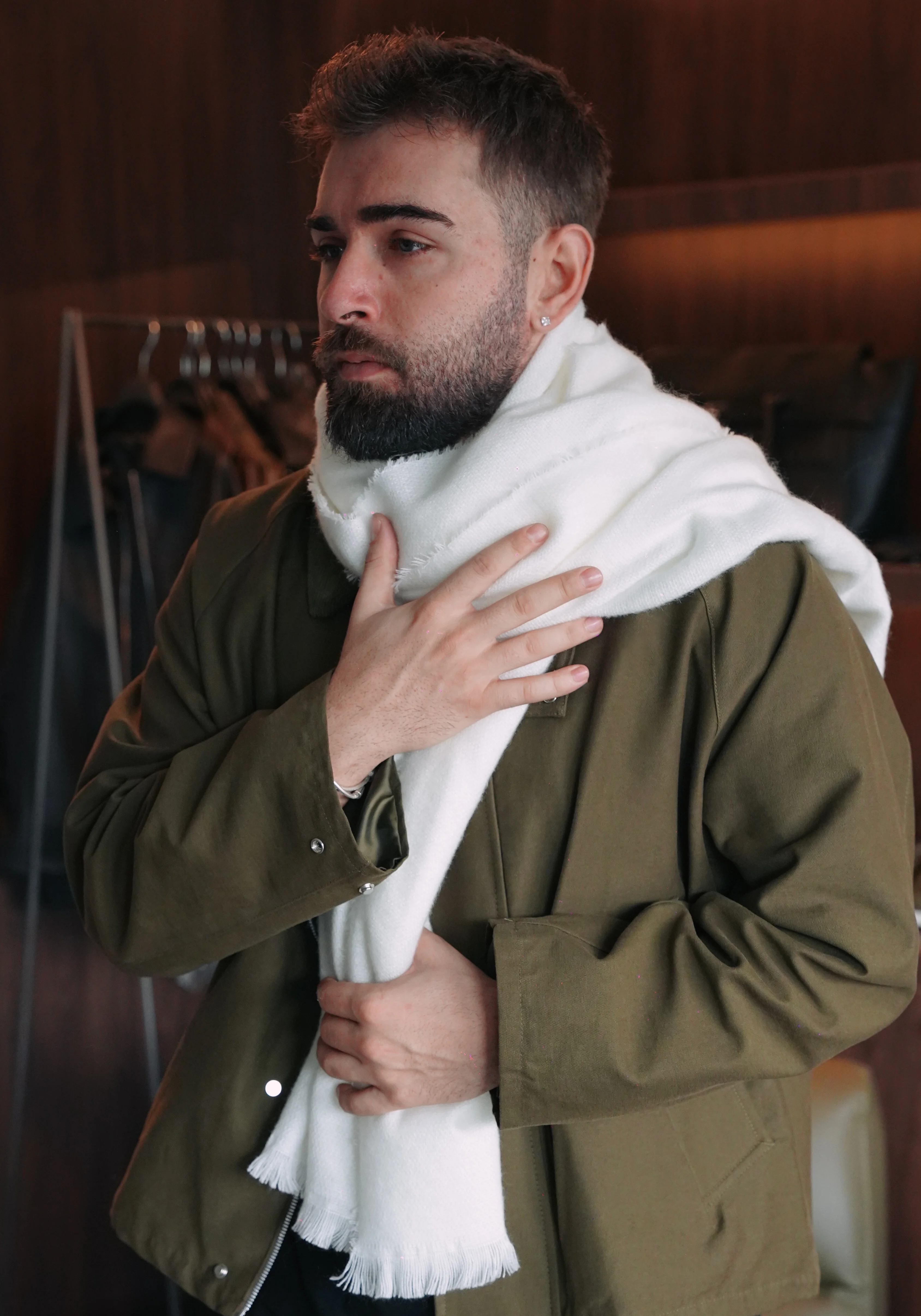 Fırçalı Yün Atkı FW5898