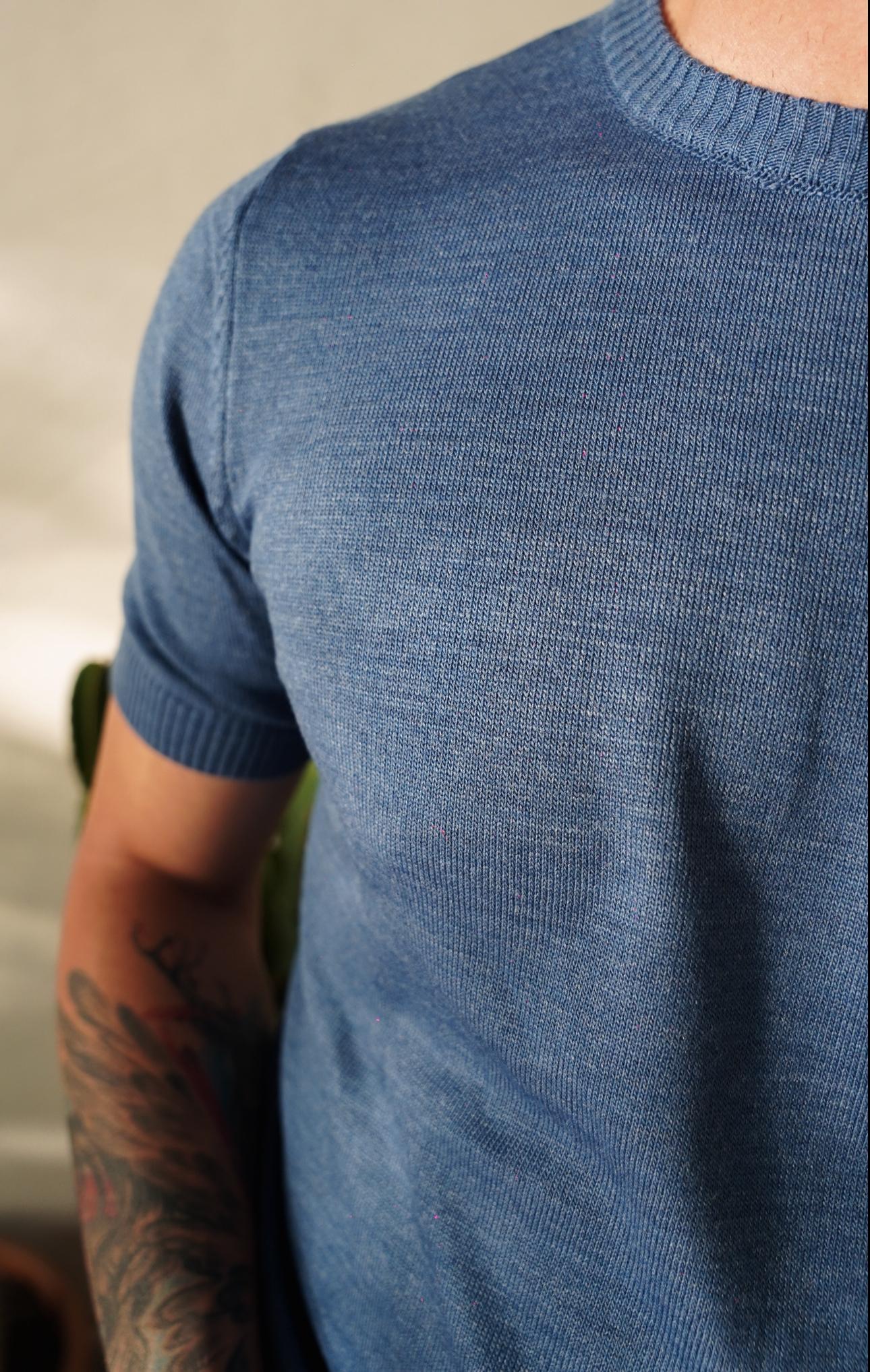 İndigo Örgü Triko T-shirt 5677