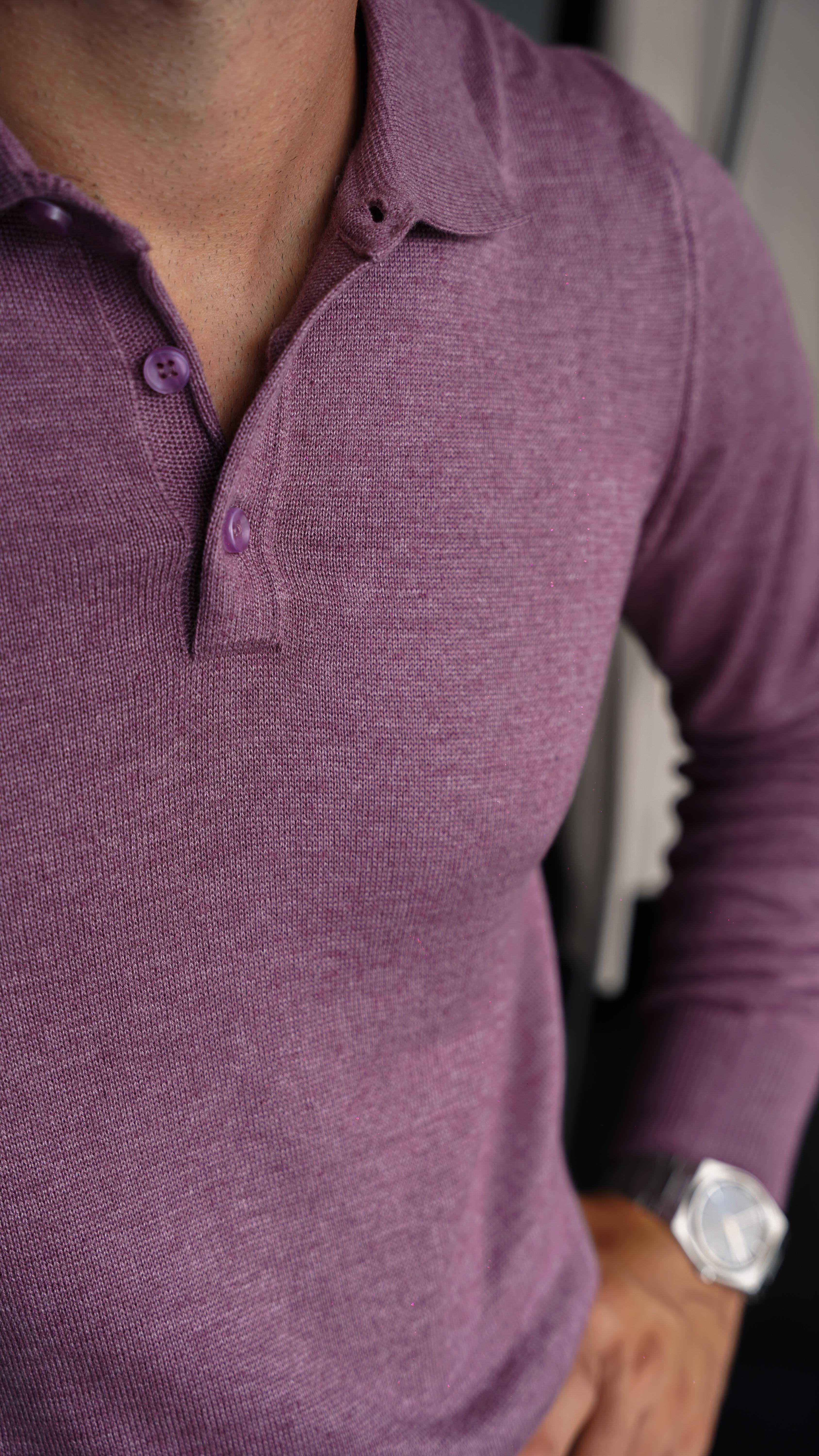 Rupert Pudra Uzun Kollu Polo Yaka T-shirt FW5757