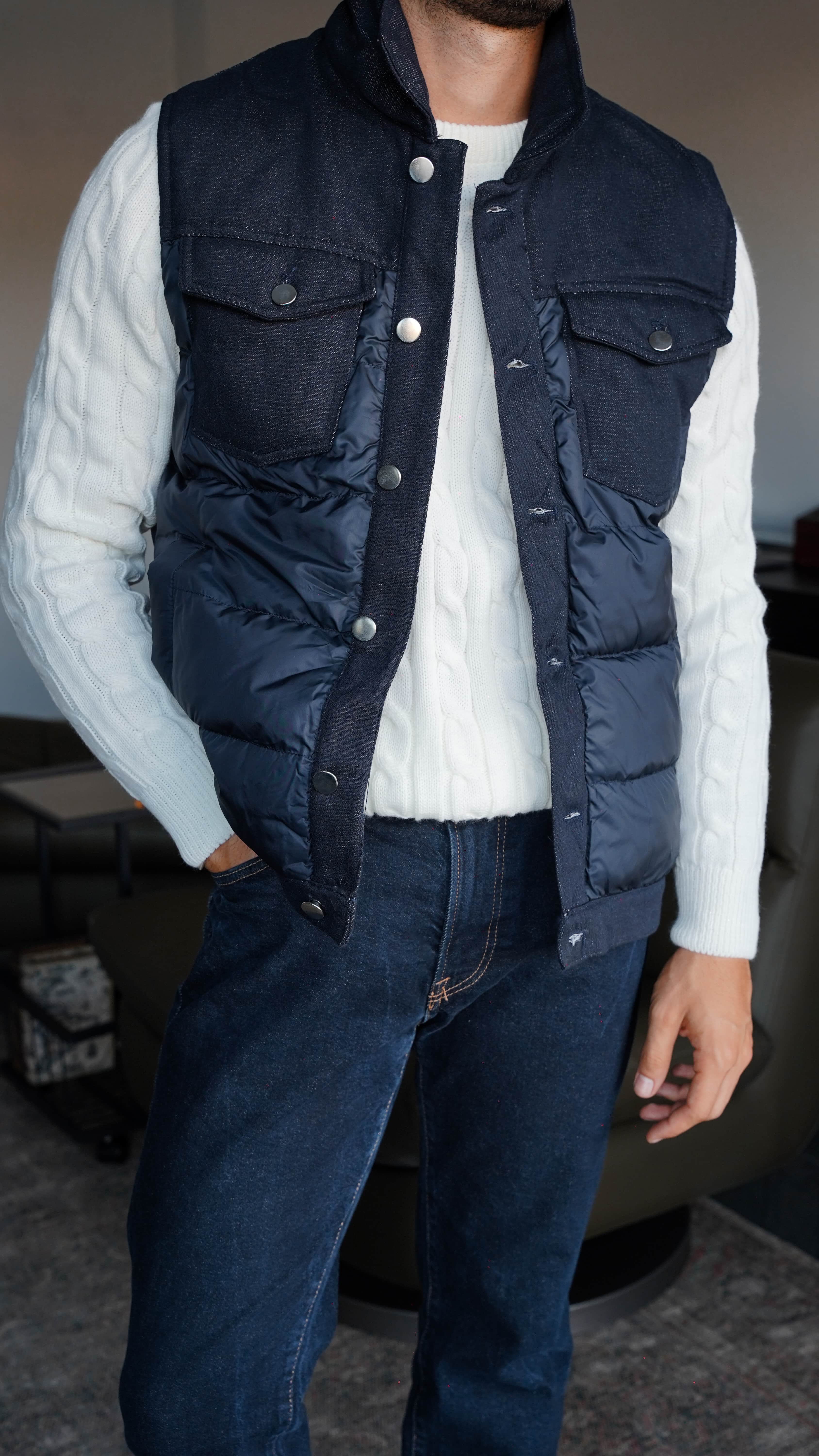 Urban Shield Lacivert Casual Yelek FW5771