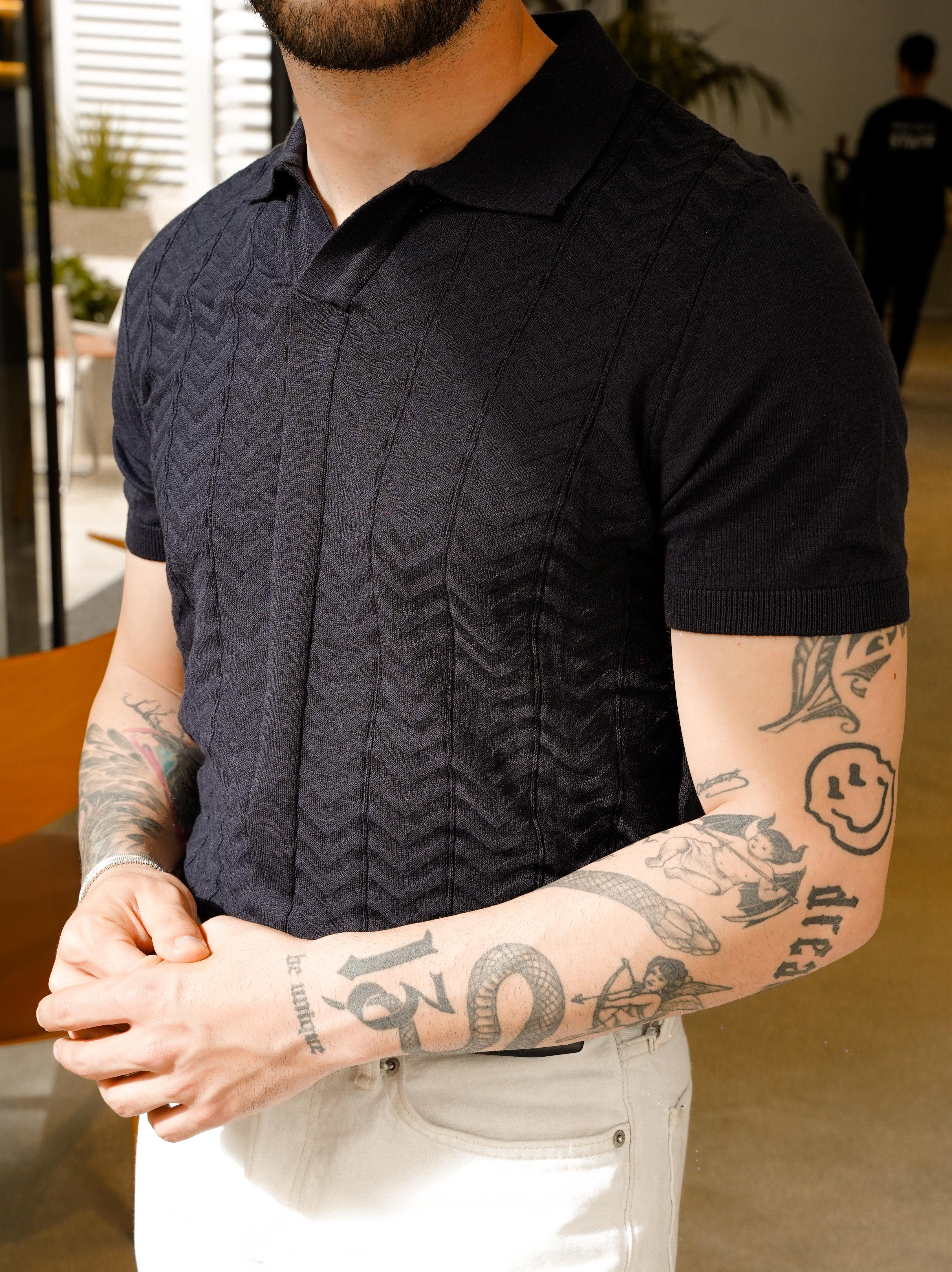 Montclair Lacivert Triko Polo Yaka T-shirt SS5673