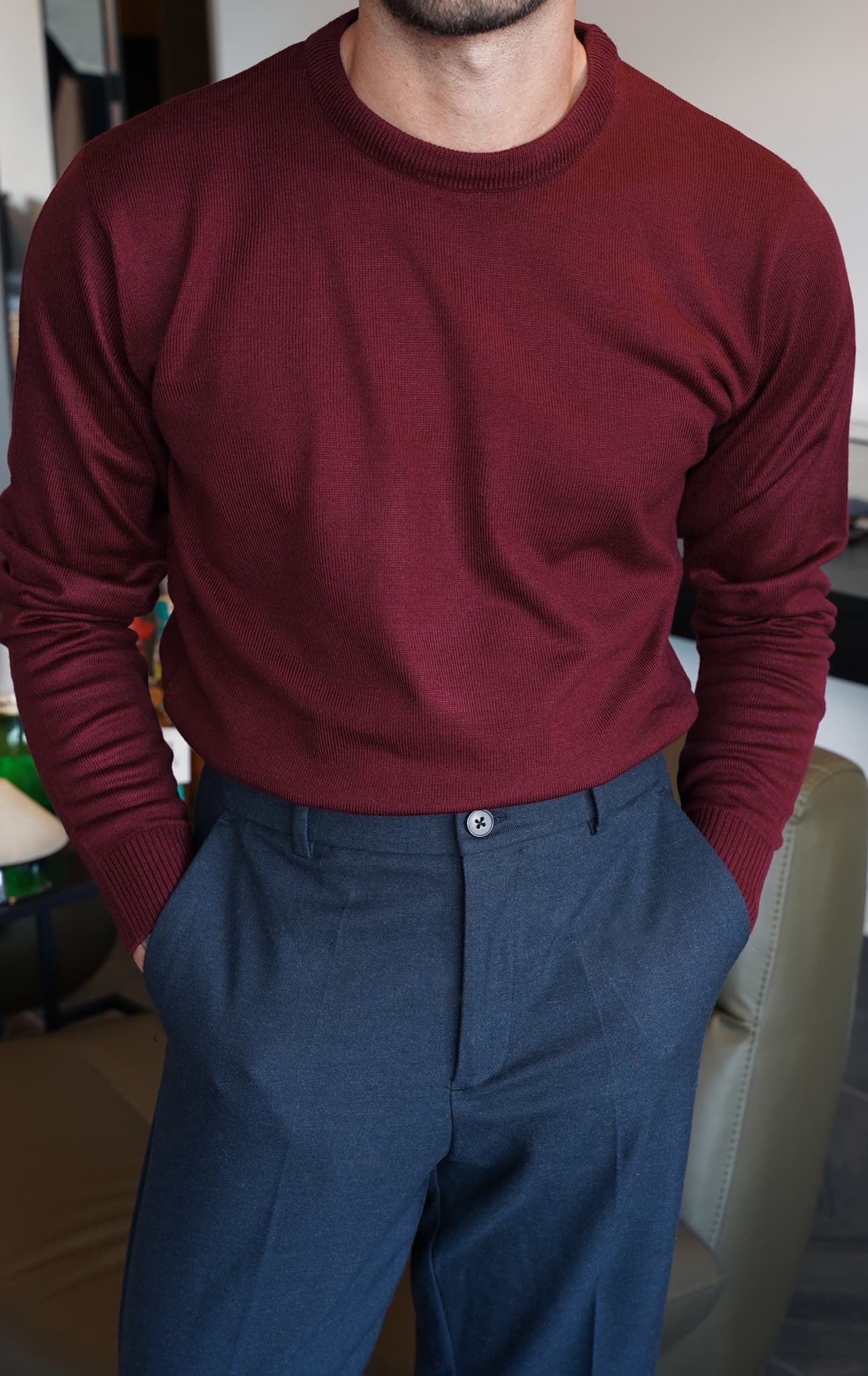 Pure Wool Basic Bordo Kazak FW5828