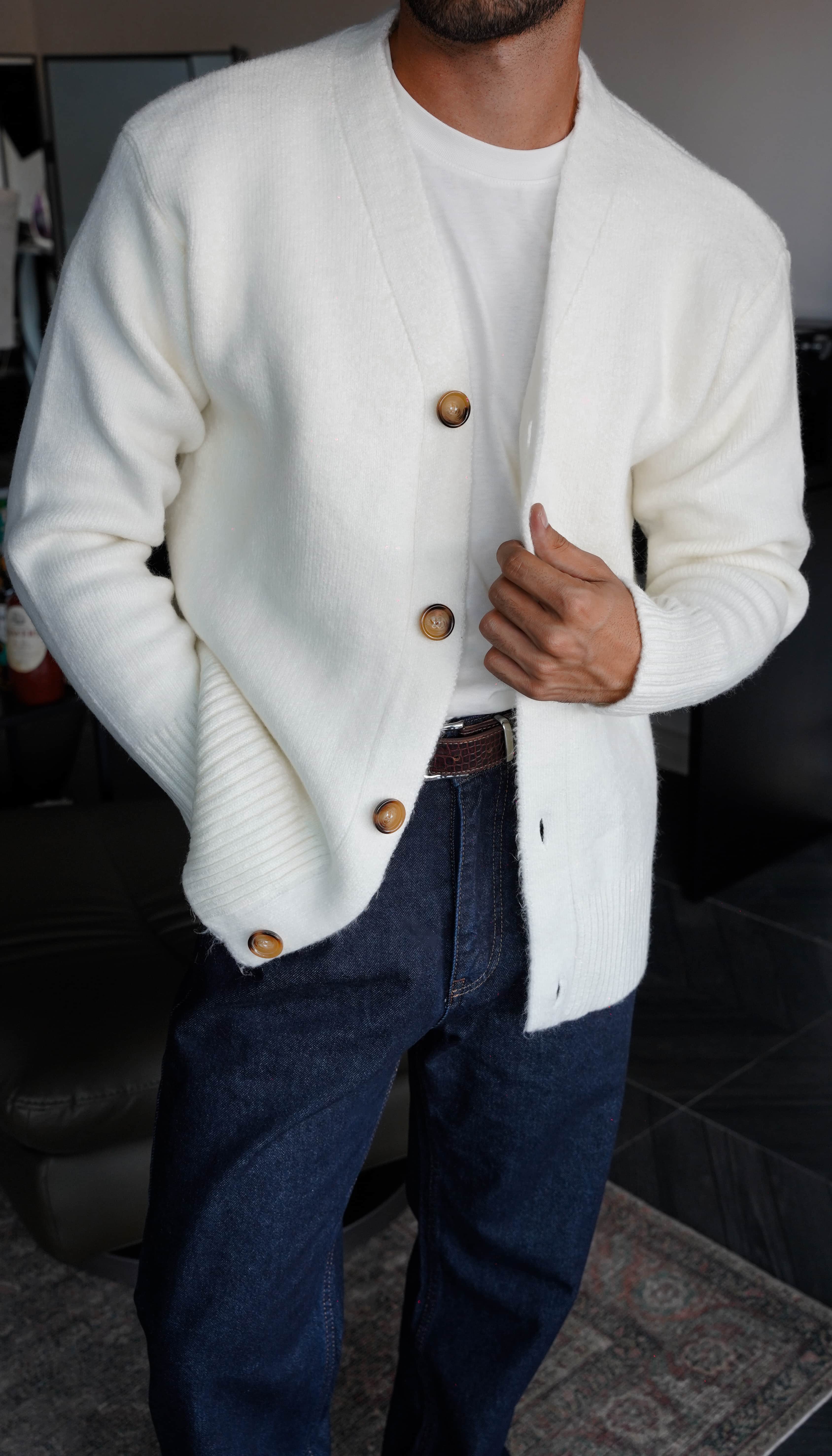 Nordic Ivory Knit Cardigan FW5810