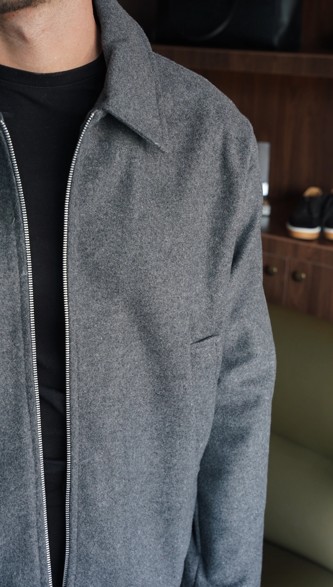 Chestnut Kaşe Antrasit Ceket FW5890