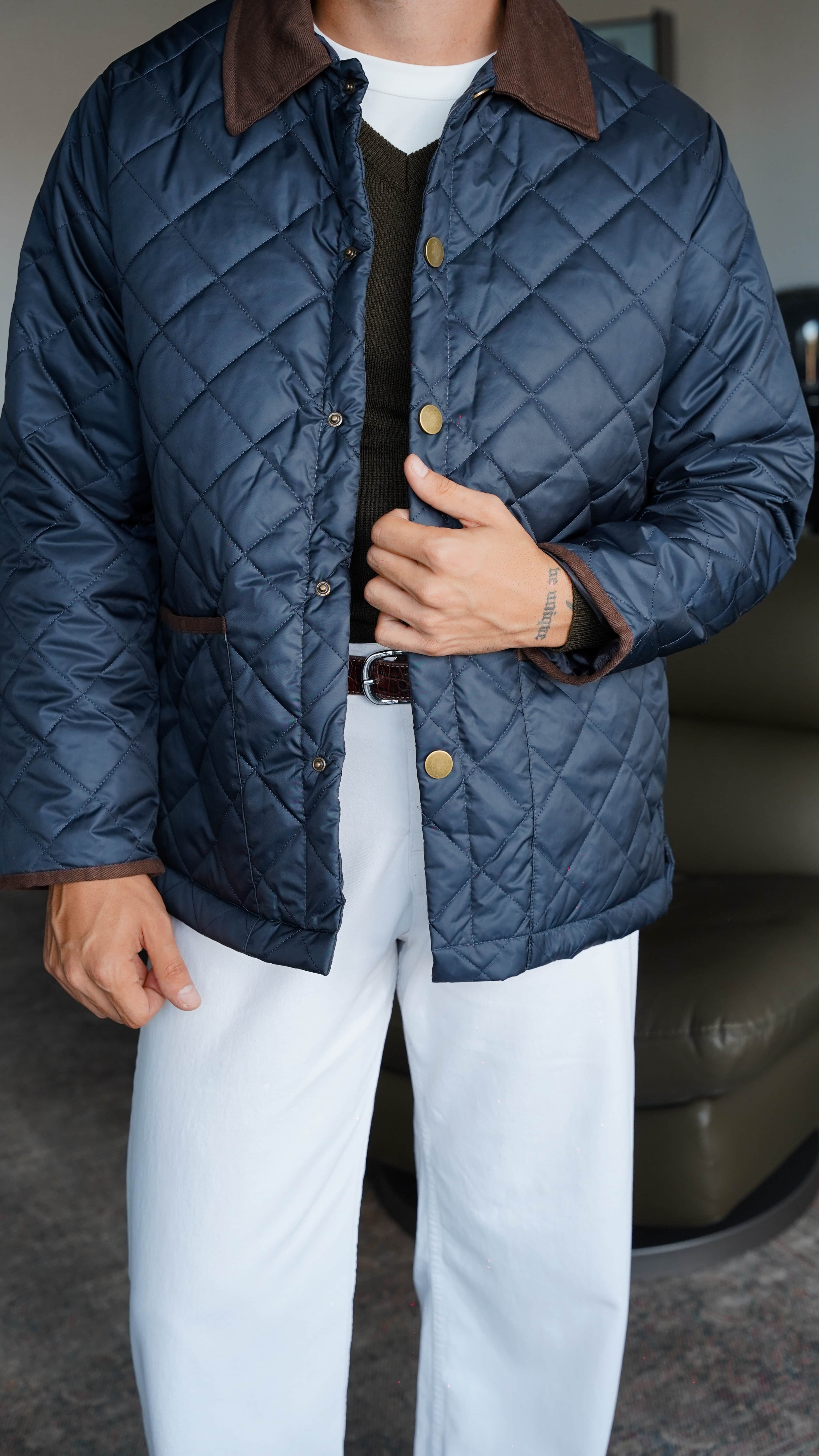 Balmoral Kapitone Lacivert Ceket FW5806