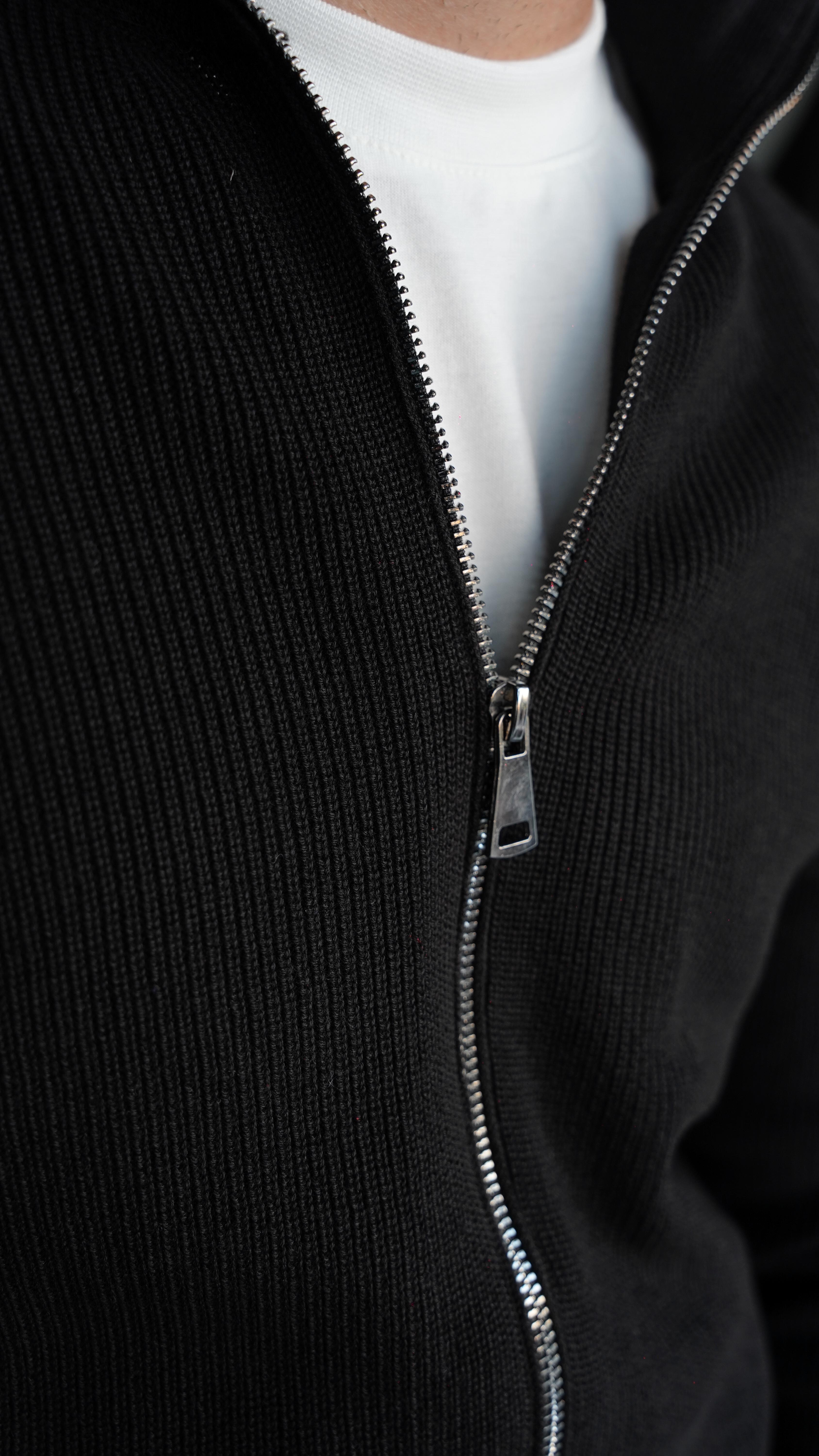 Full Zip Siyah Kazak FW5793