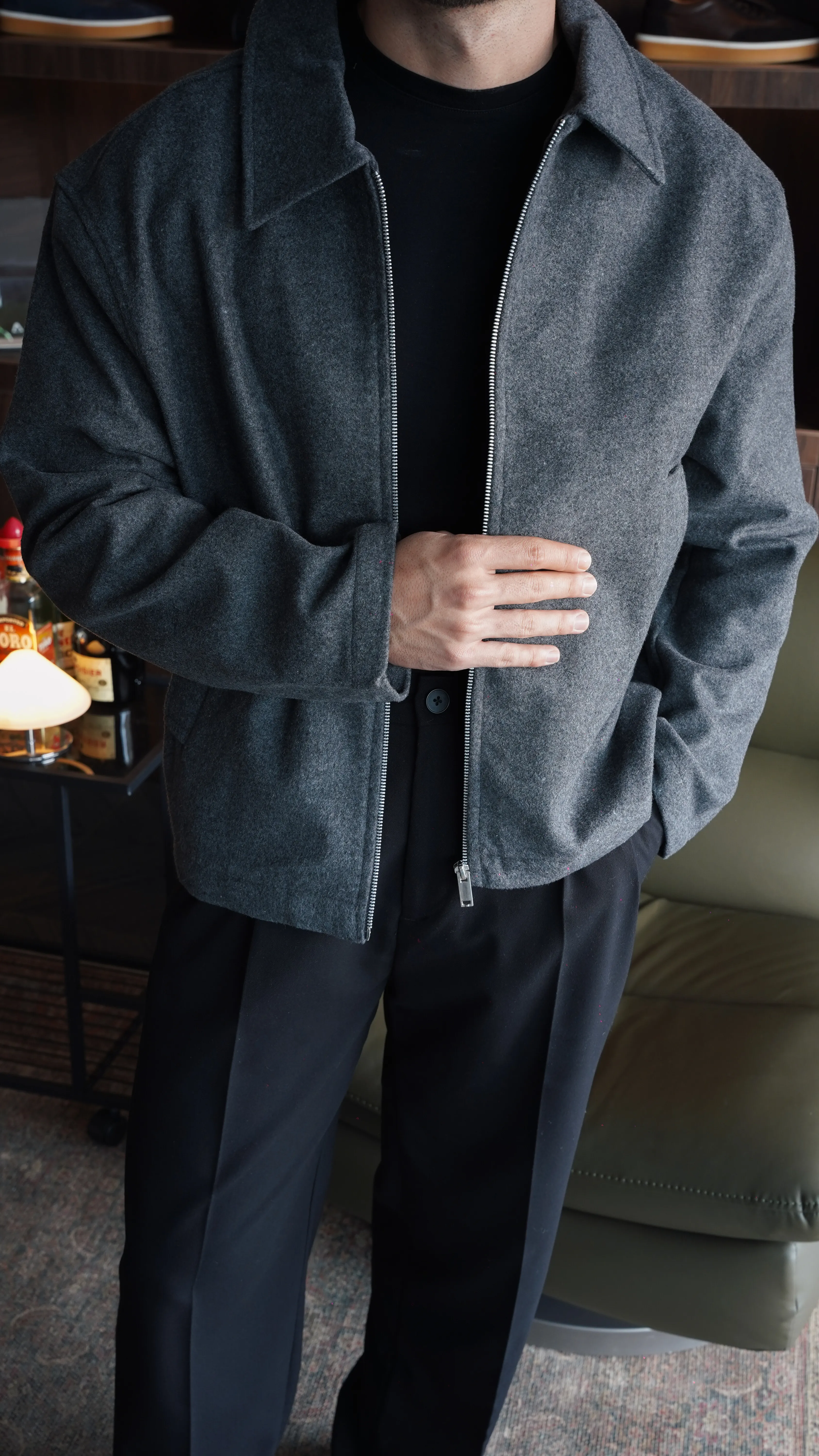 Chestnut Kaşe Antrasit Ceket FW5890