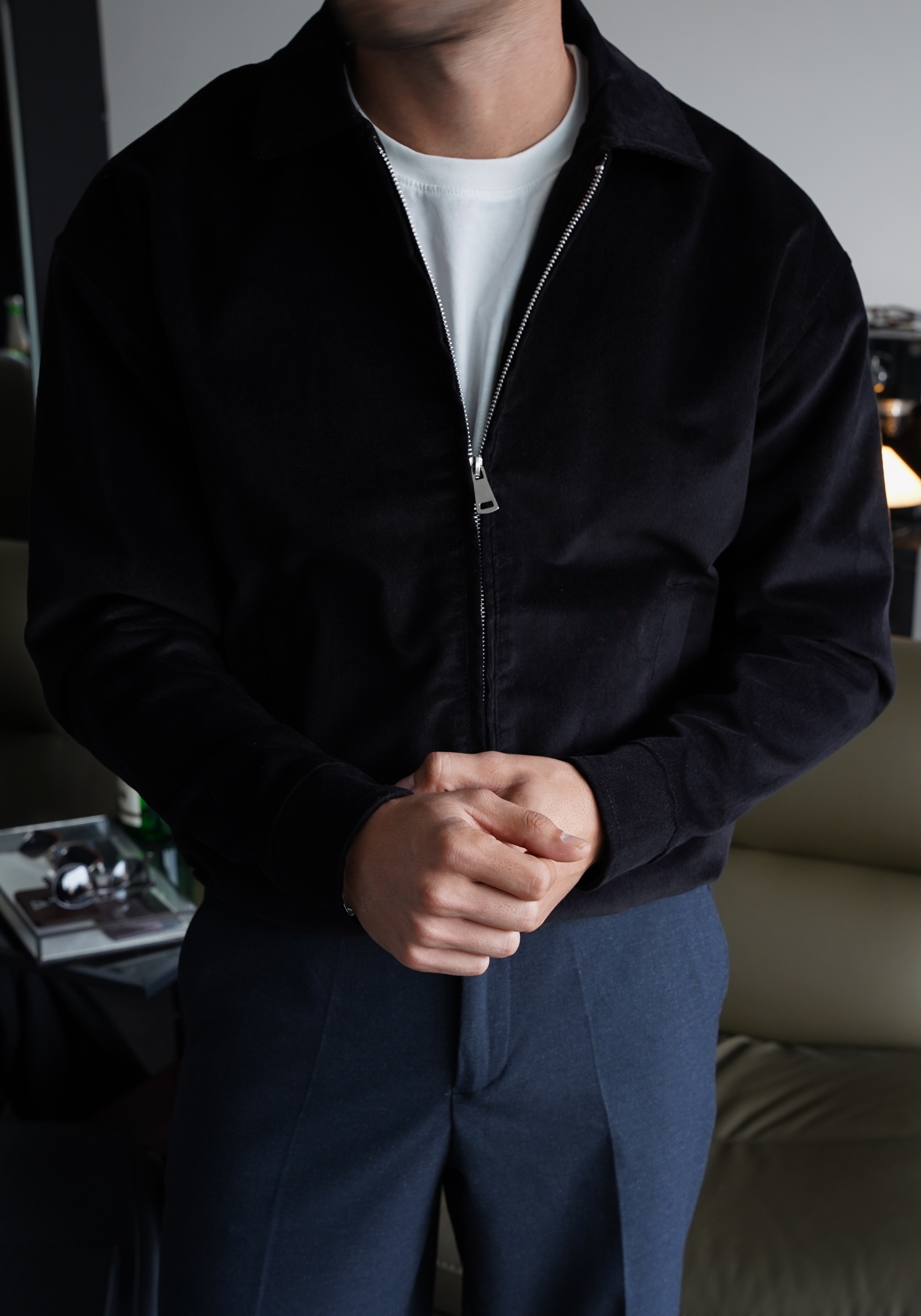 SuedeCraft Siyah Zip Ceket FW5847