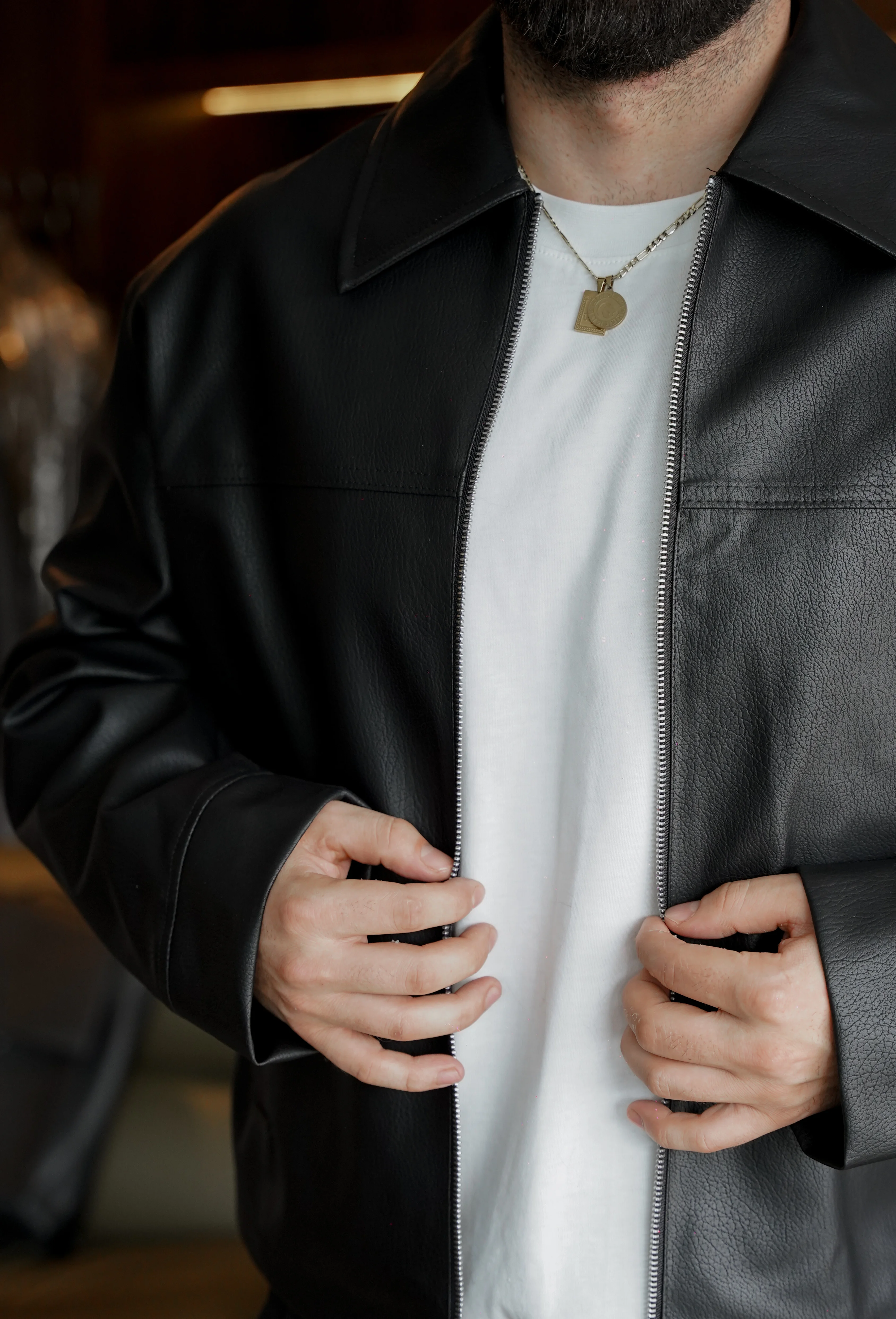 Stealth Siyah Deri Ceket FW5891