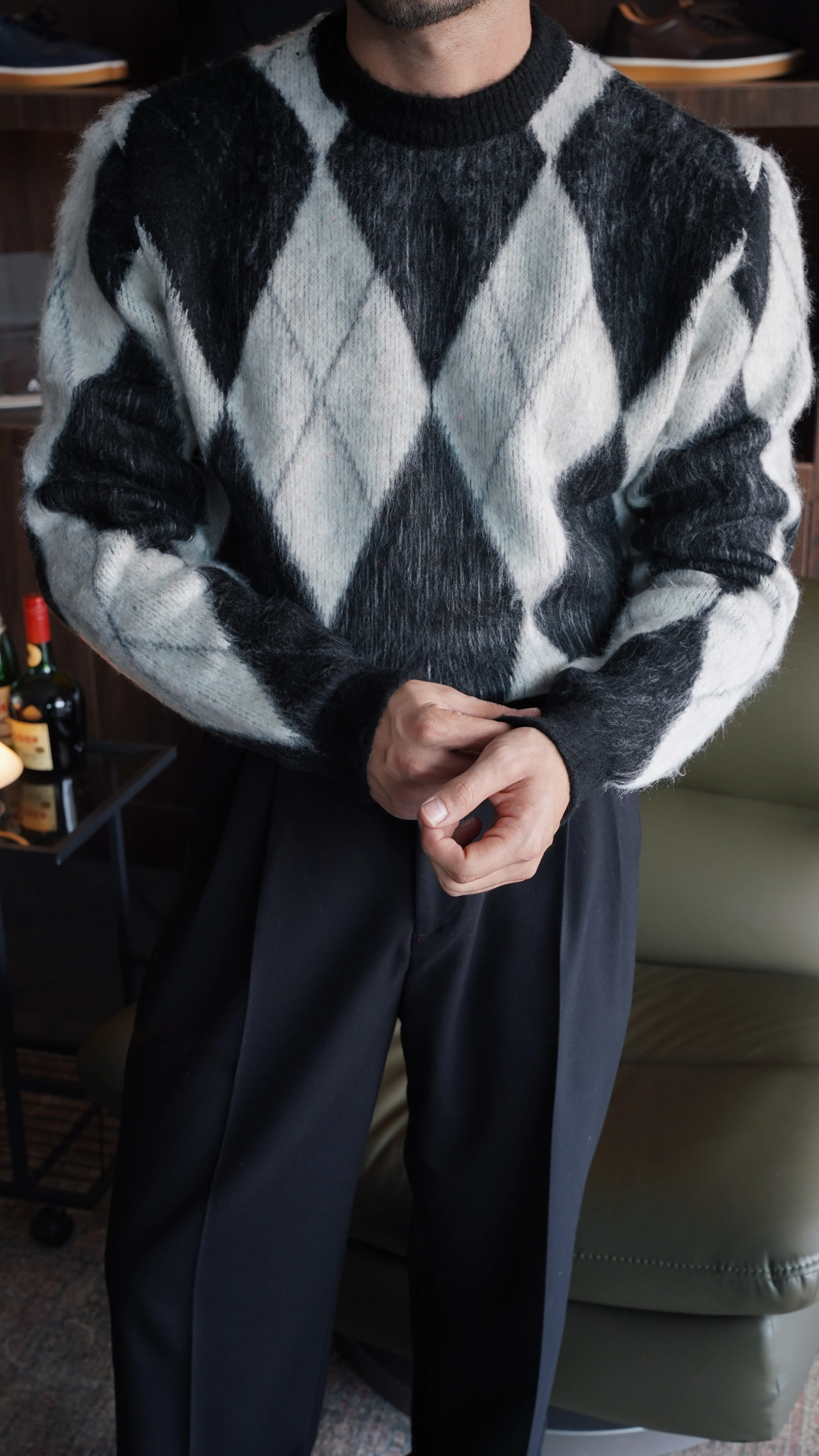 Yünlü Baklava Desen Kazak FW5888