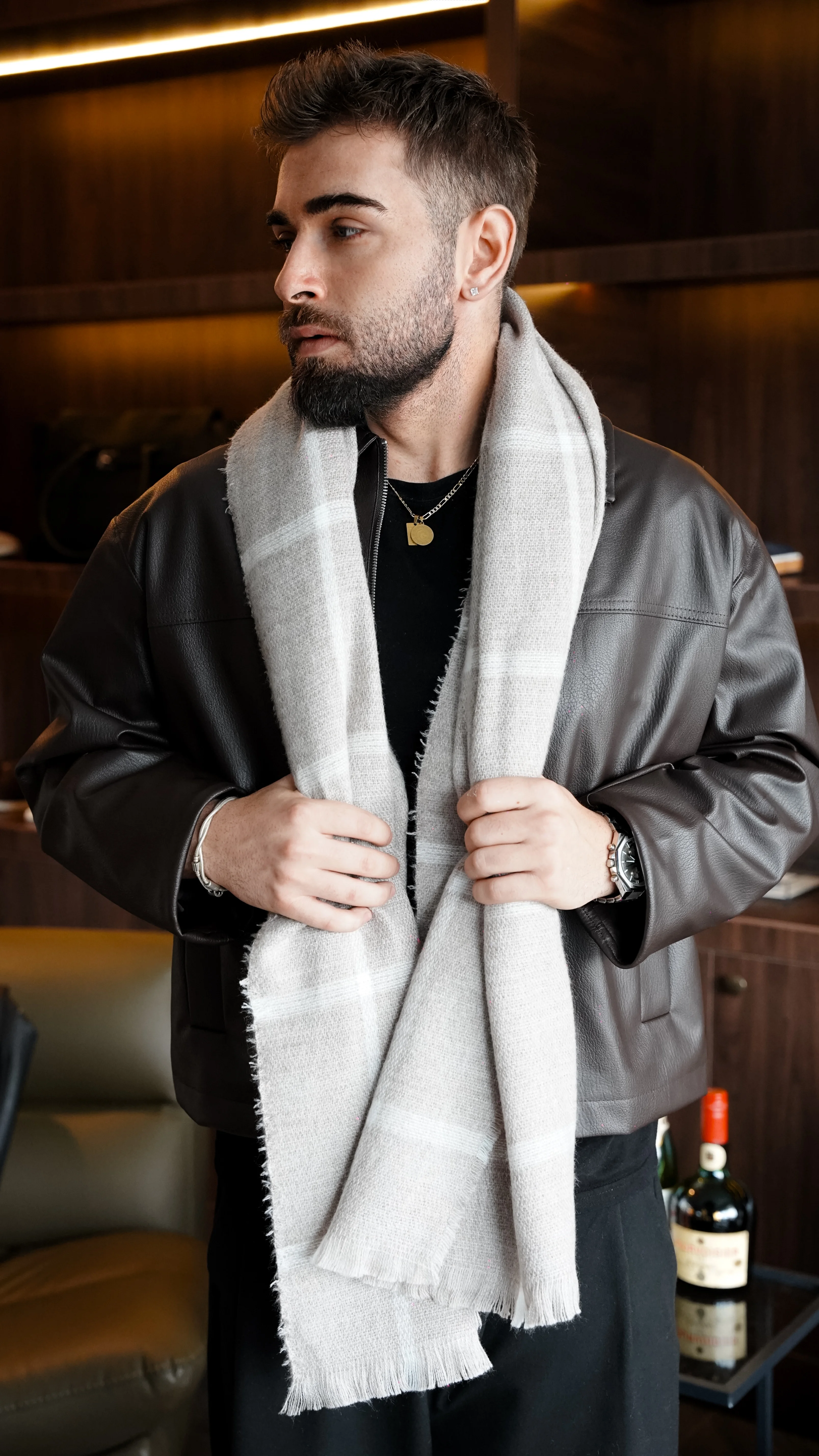 Fırçalı Yün Atkı FW5897