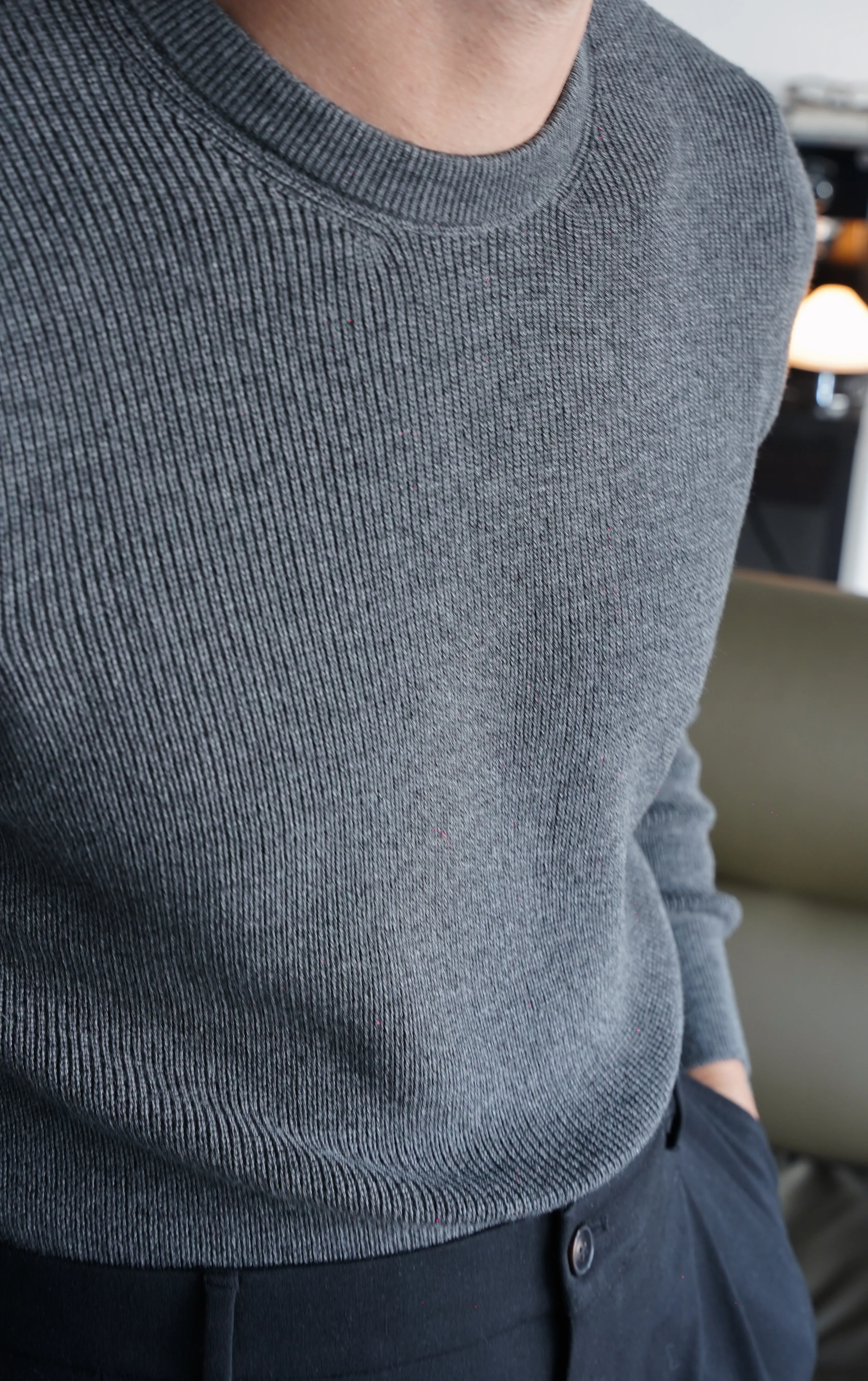 Siyah Selanik Örgü Kazak FW5885