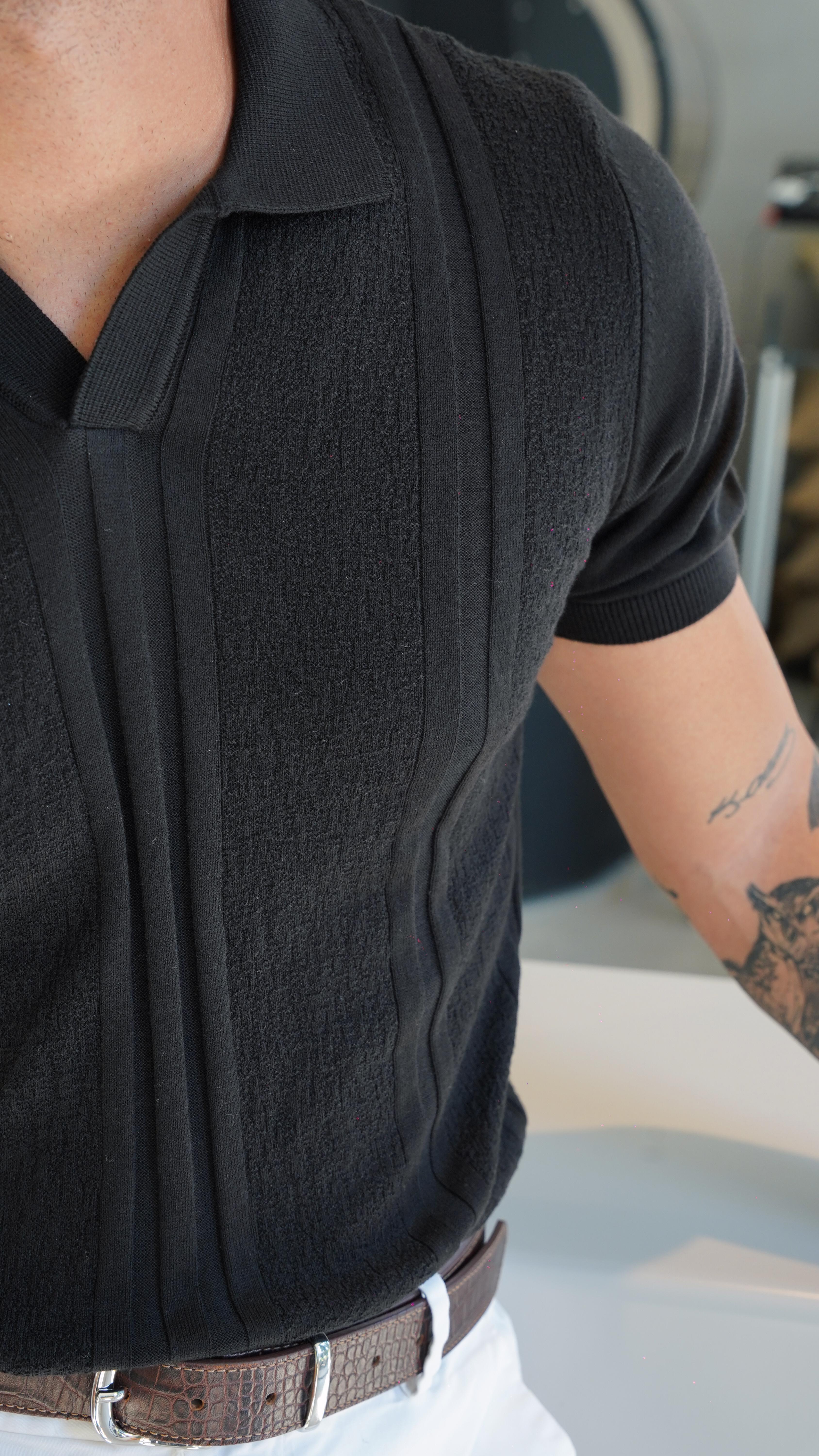 Riviera Siyah Triko Polo Yaka T-shirt SS5715