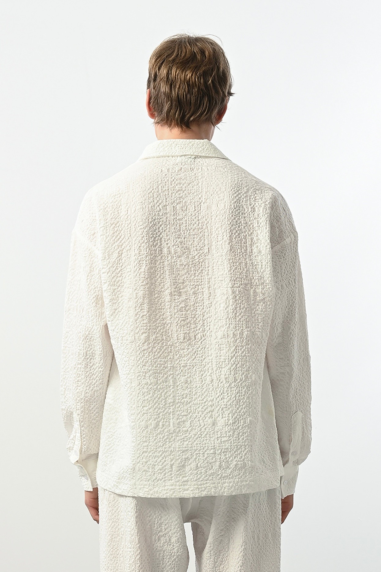 Riviera Textured Beyaz Gömlek SS5706