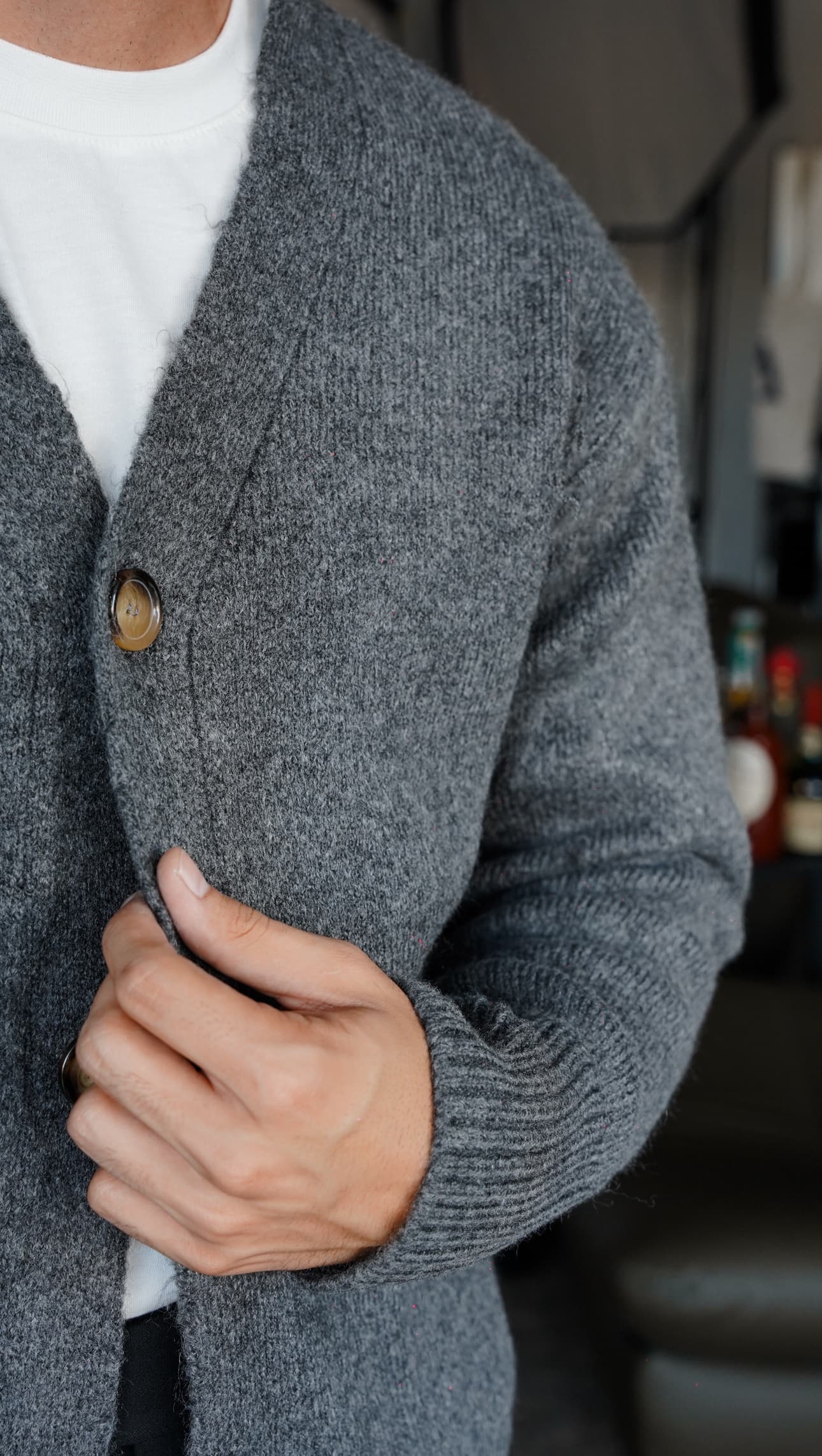 Urban Charcoal Knit Cardigan FW5811
