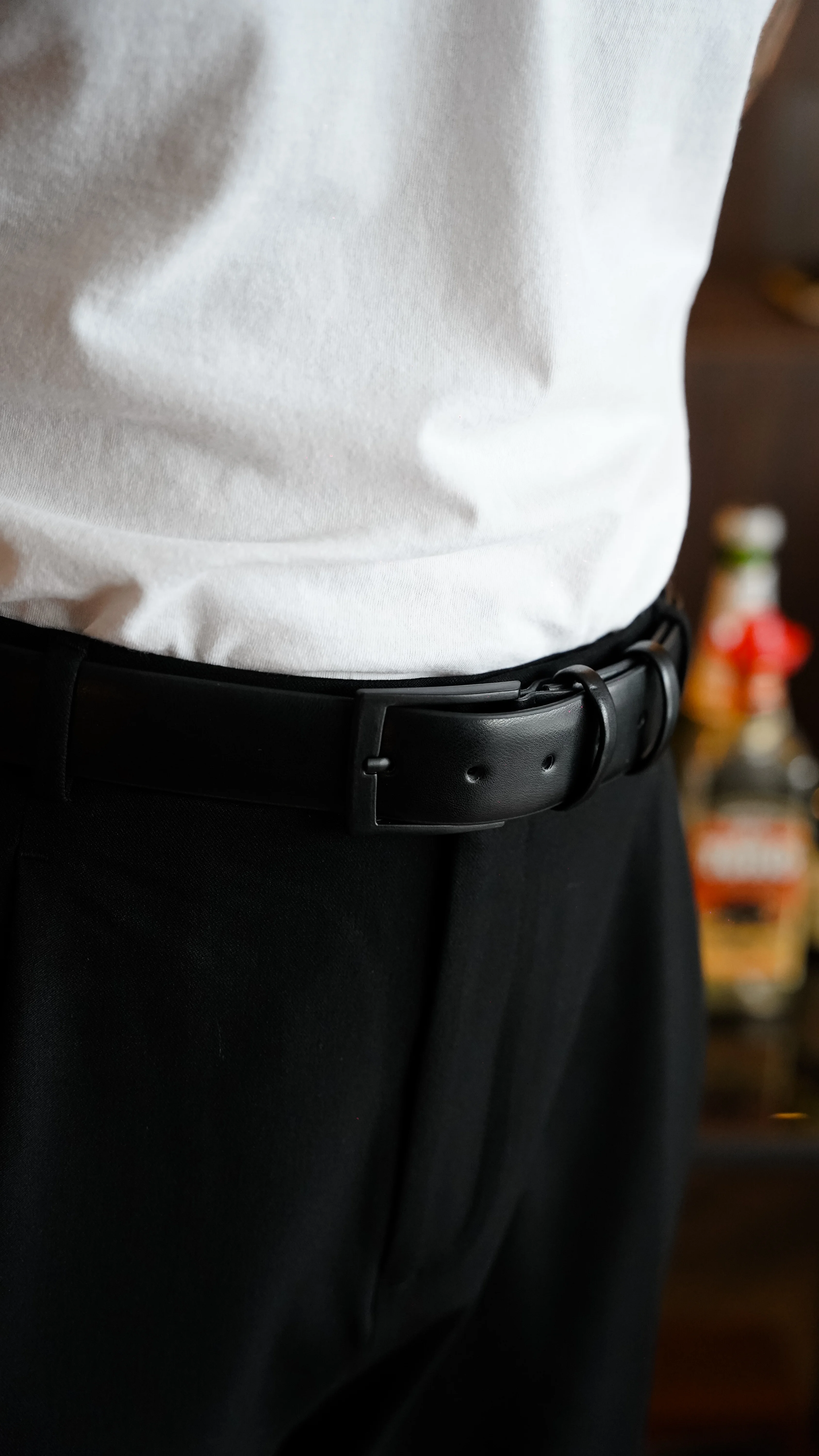 Suni Siyah Tokalı Deri Kemer 4655