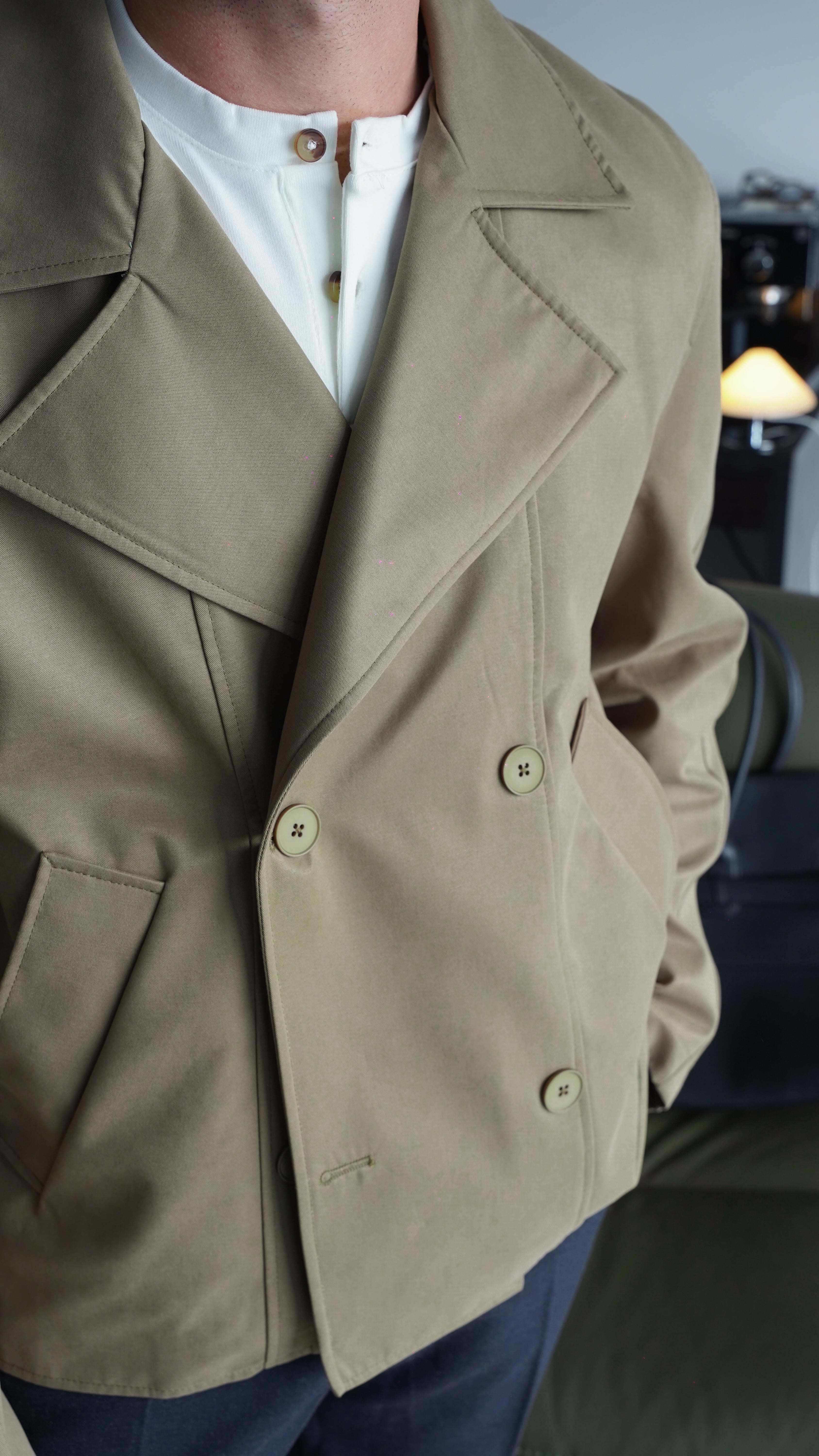 Savile Peacoat Haki Ceket FW5873