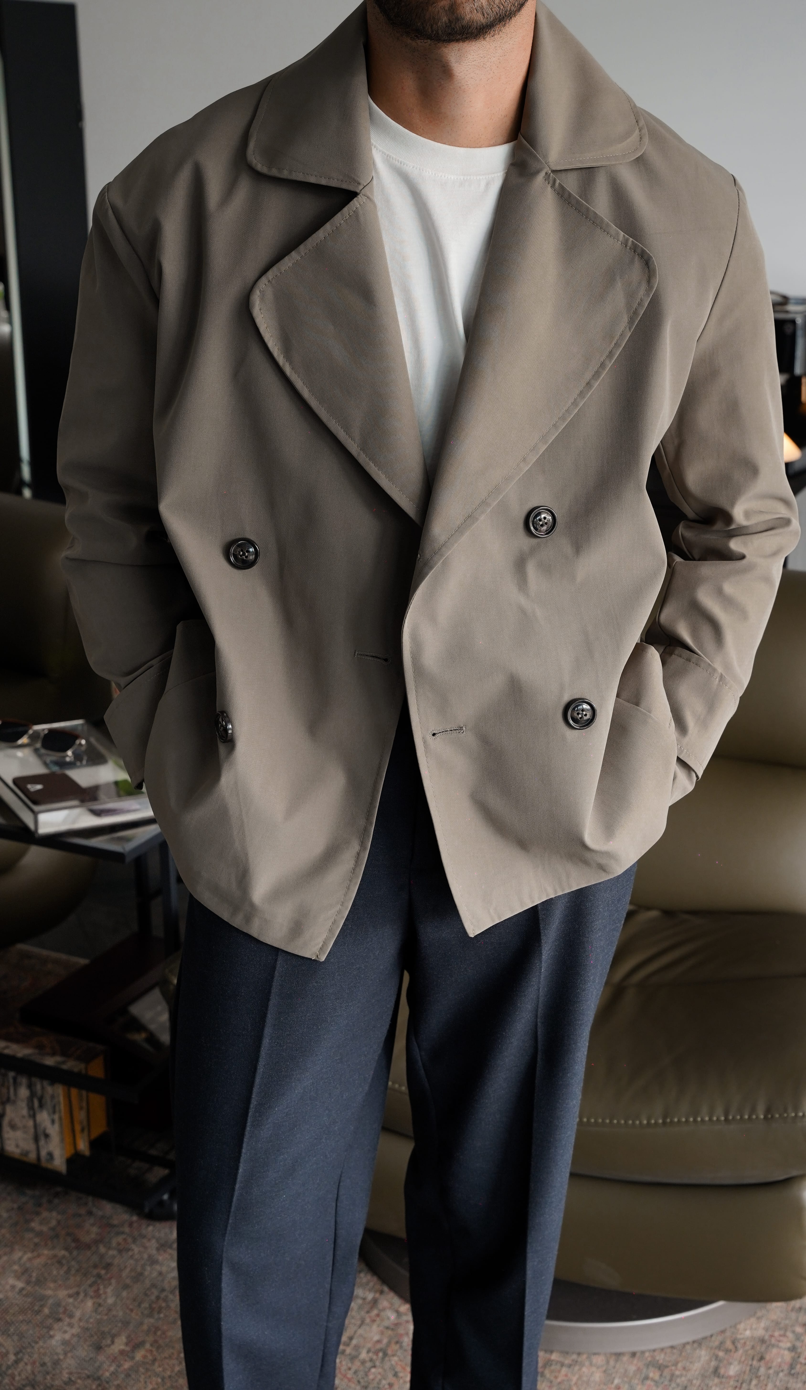 Cropped Double Breasted Jacket FW5854