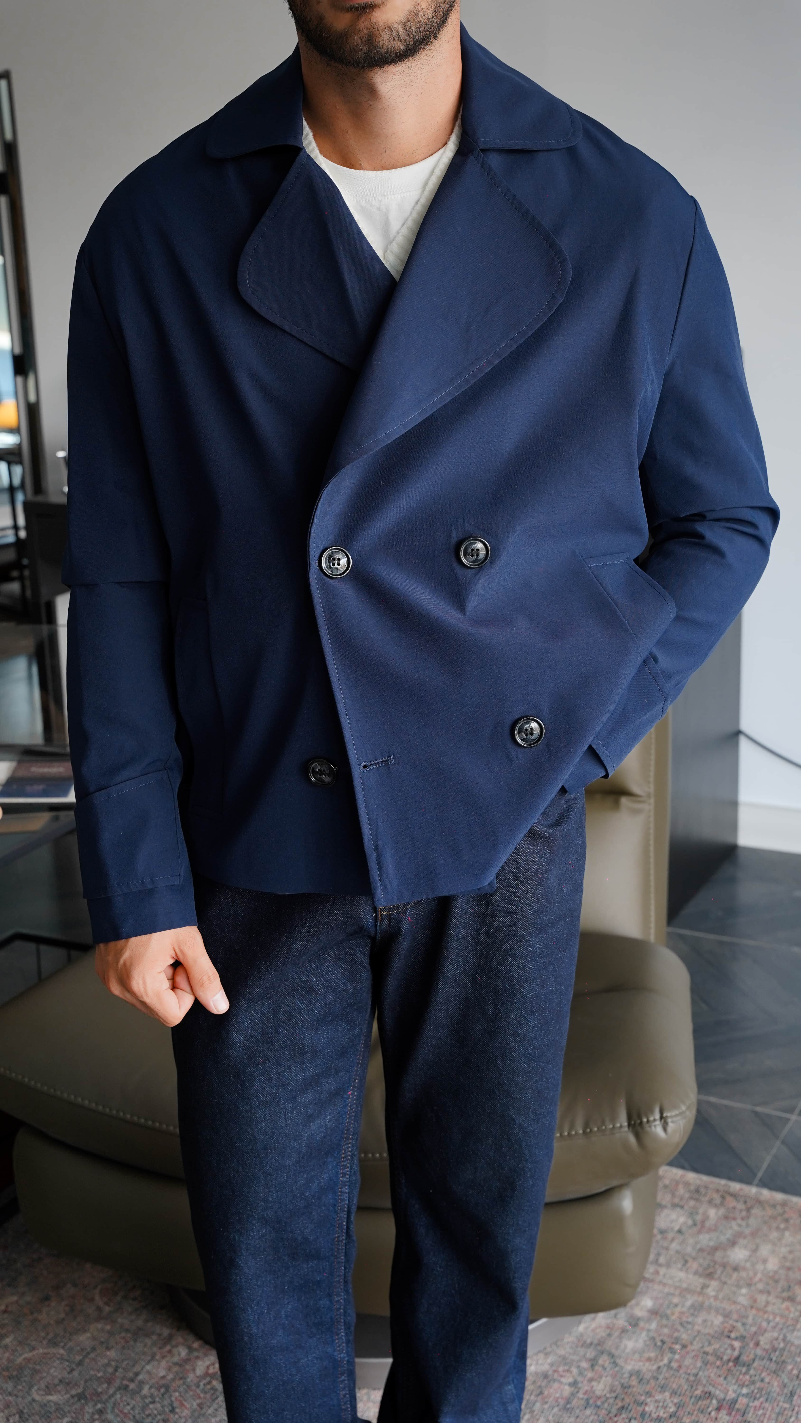 Cropped Double Breasted Jacket FW5824