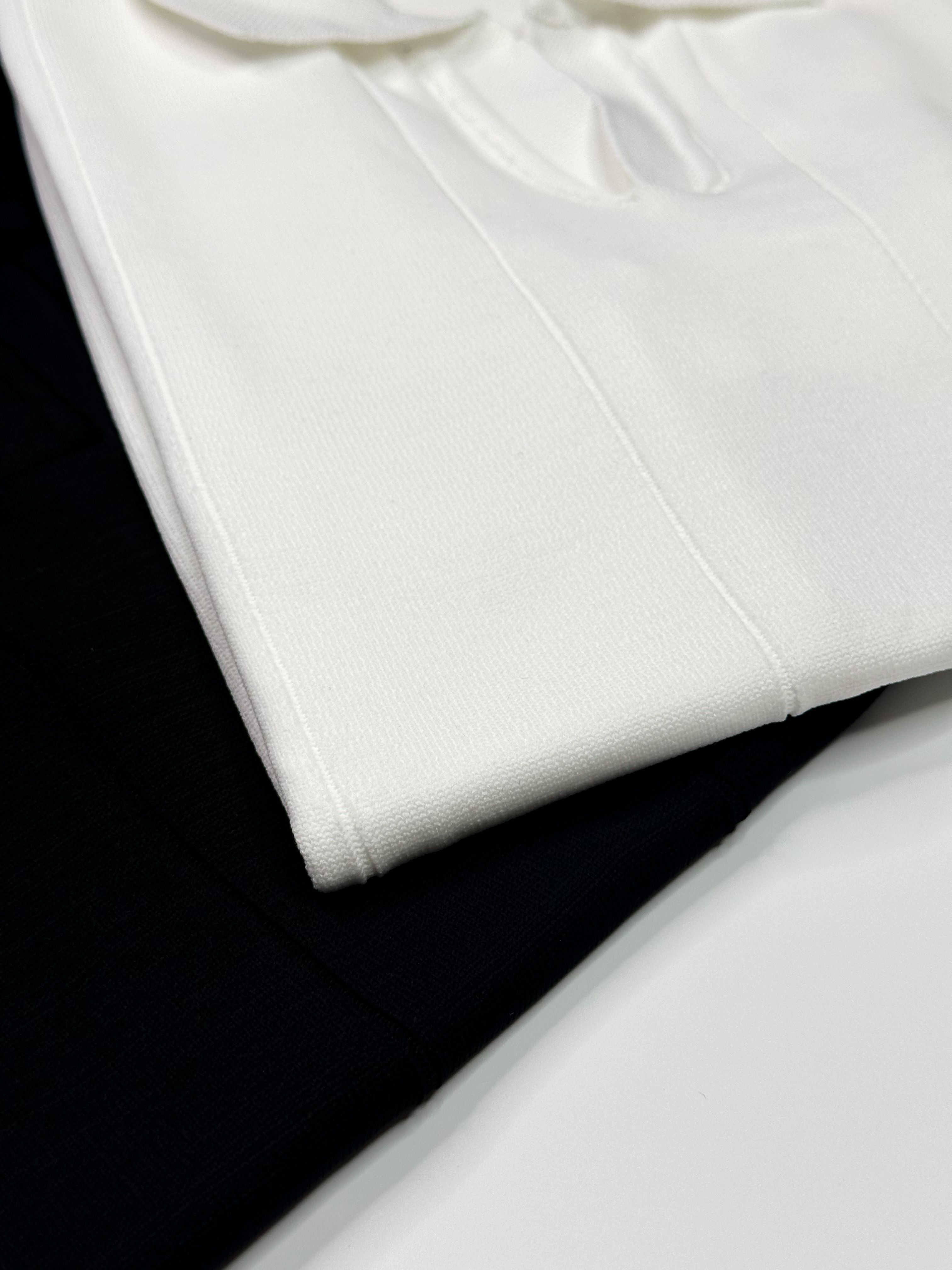 Çizgili Merserize Beyaz Polo Yaka T-shirt 5402