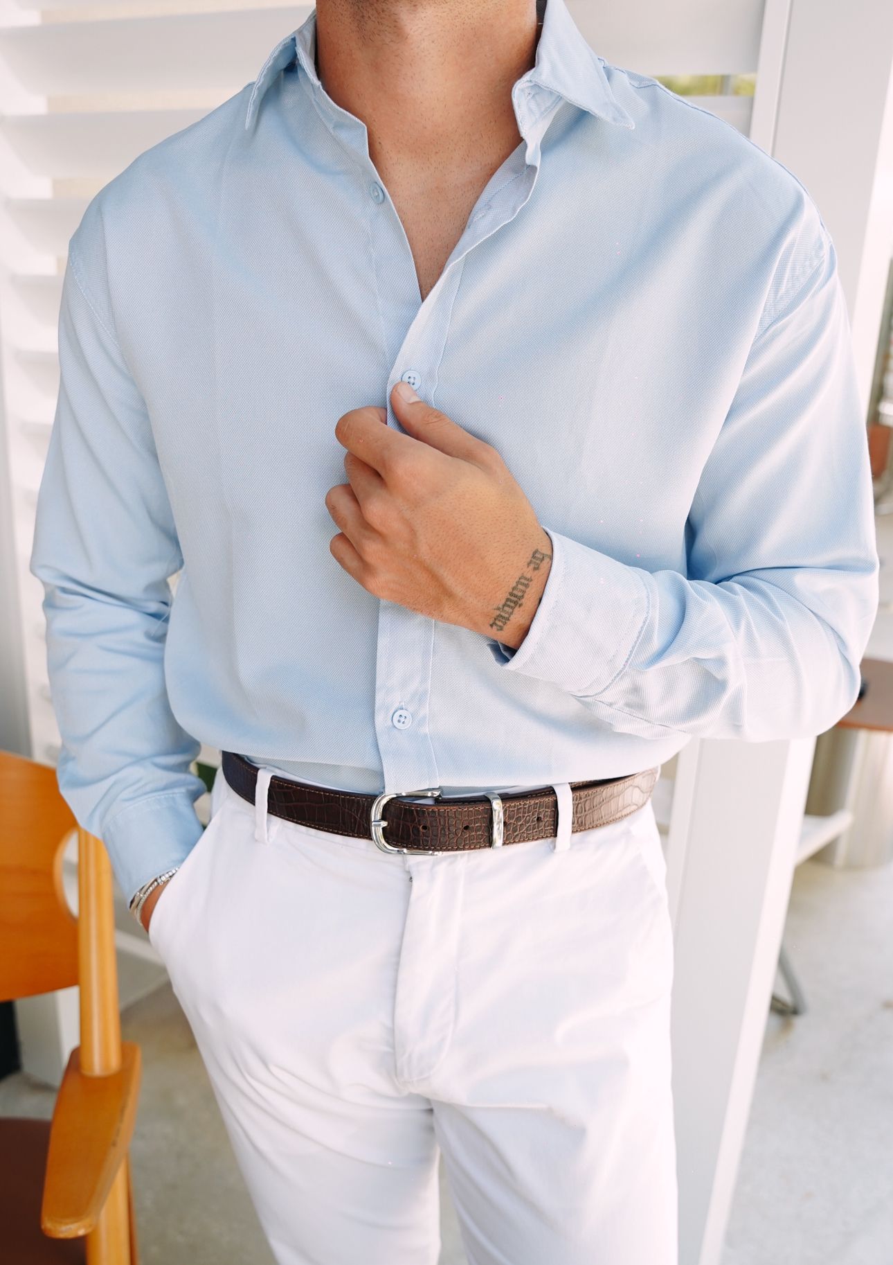 Bebek Mavisi Oxford Gömlek FW5751