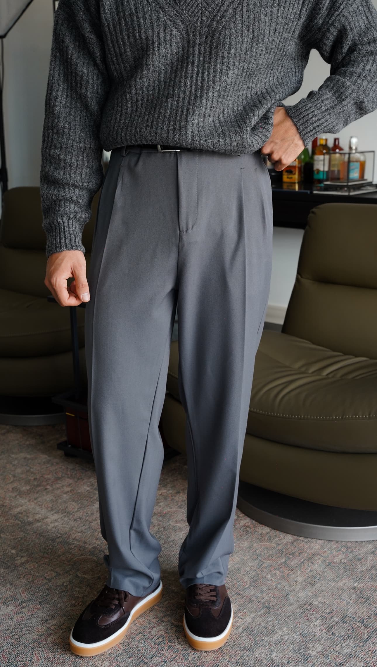 Refined Fit Füme Pantolon FW5816