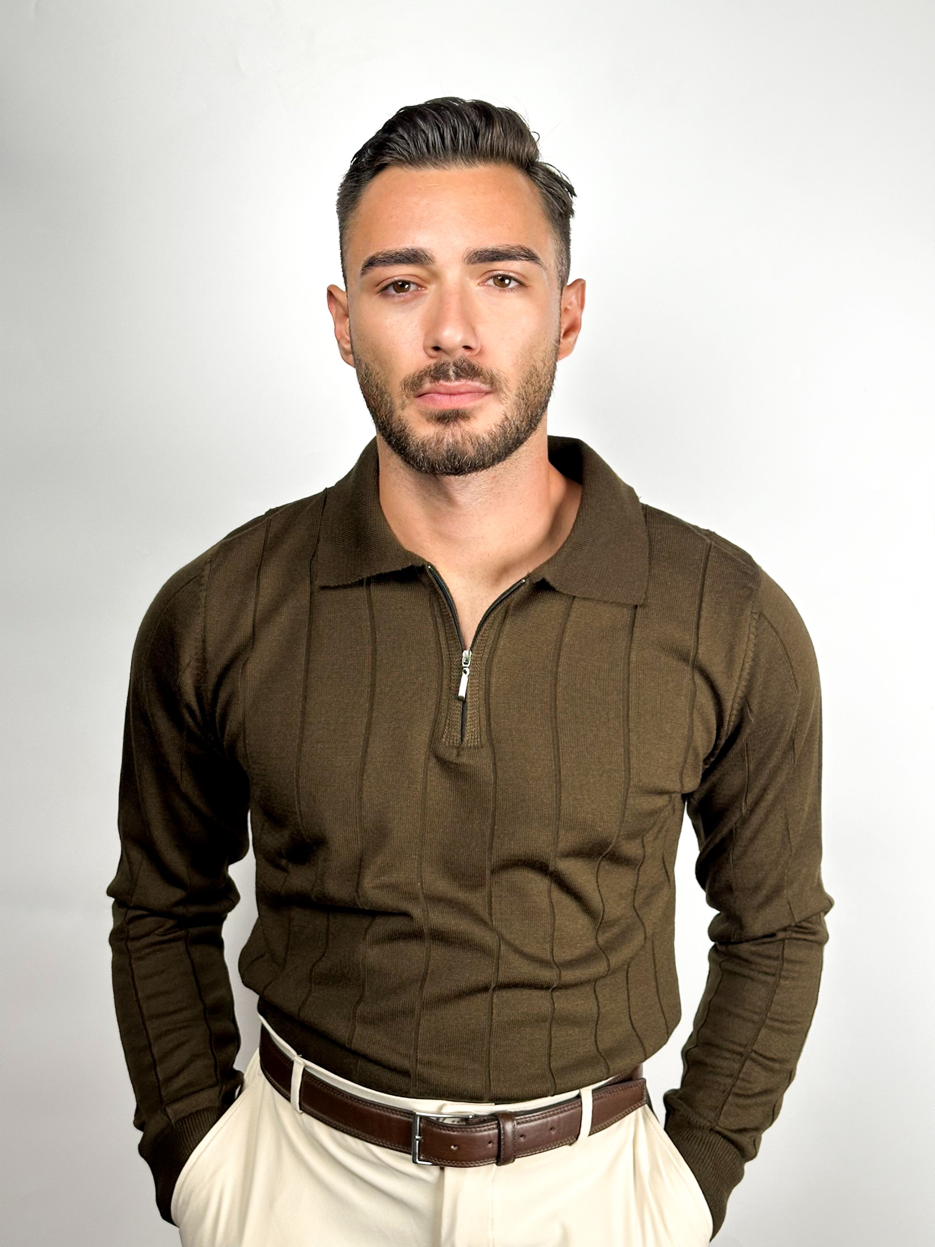Kahverengi Lorenzo Polo Yaka Triko 5470