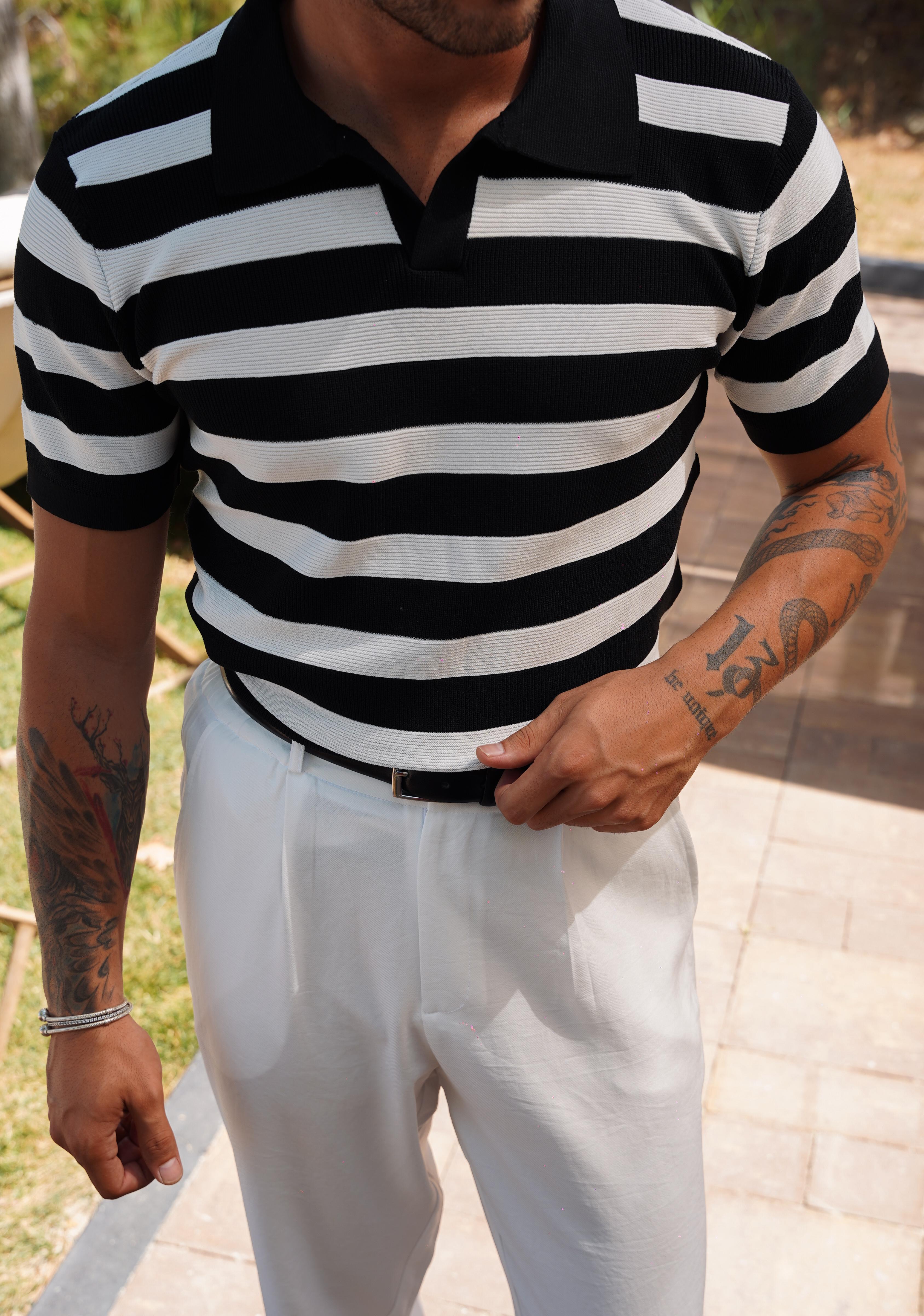 Vertio Çizgili Polo Yaka T-shirt SS5724