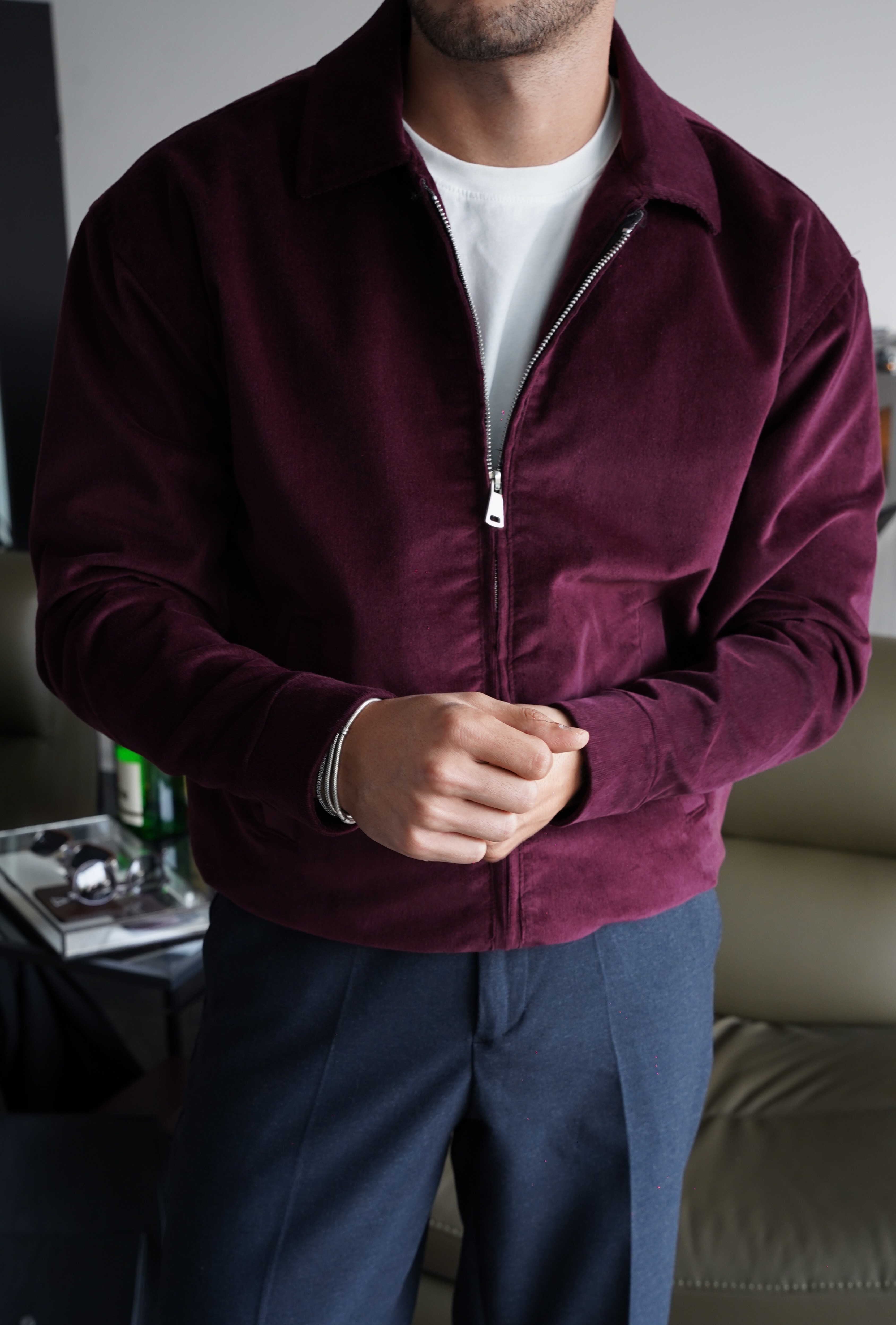SuedeCraft Bordo Zip Ceket FW5848