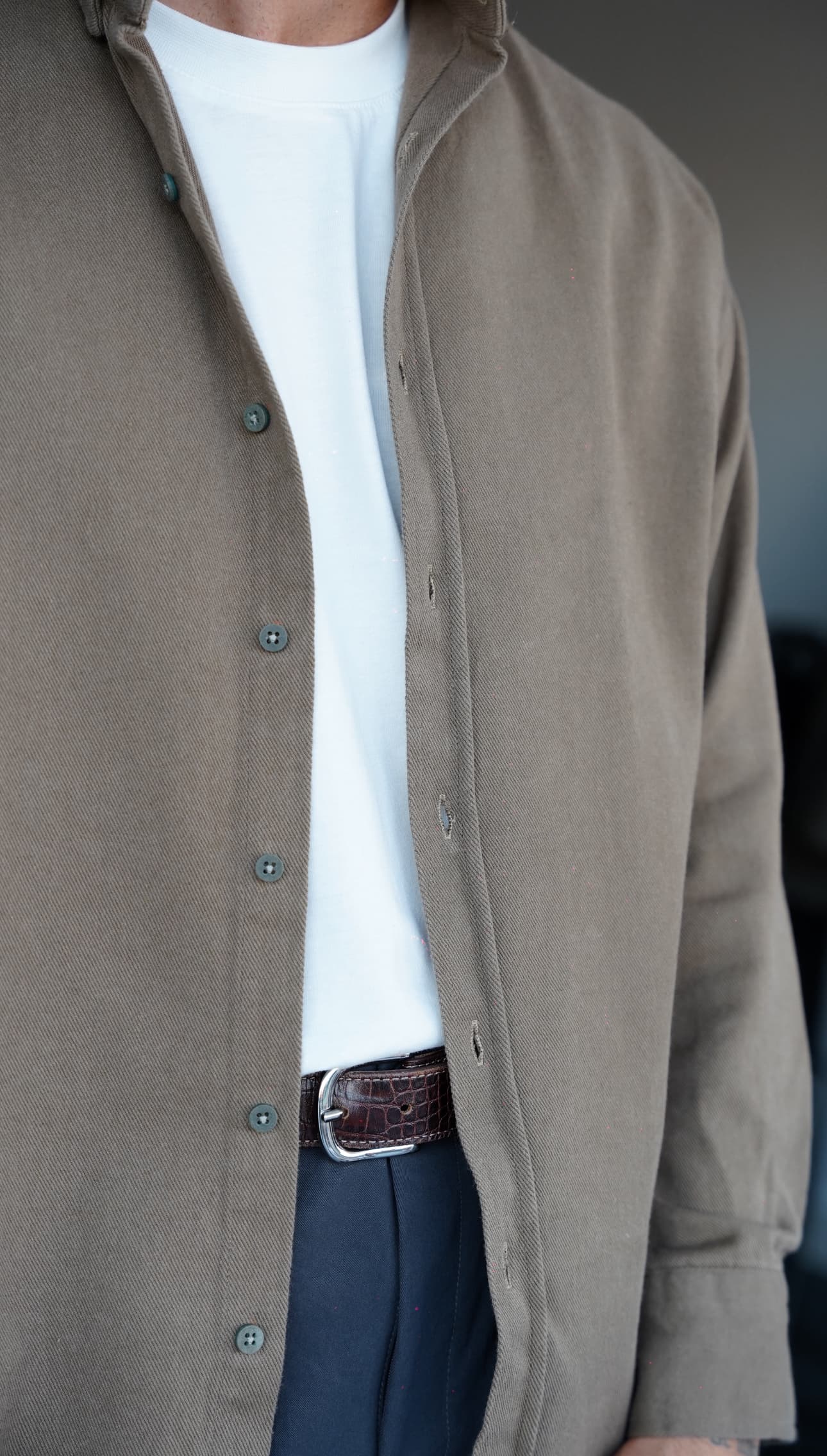 Heritage Oxford Haki Gömlek FW5770