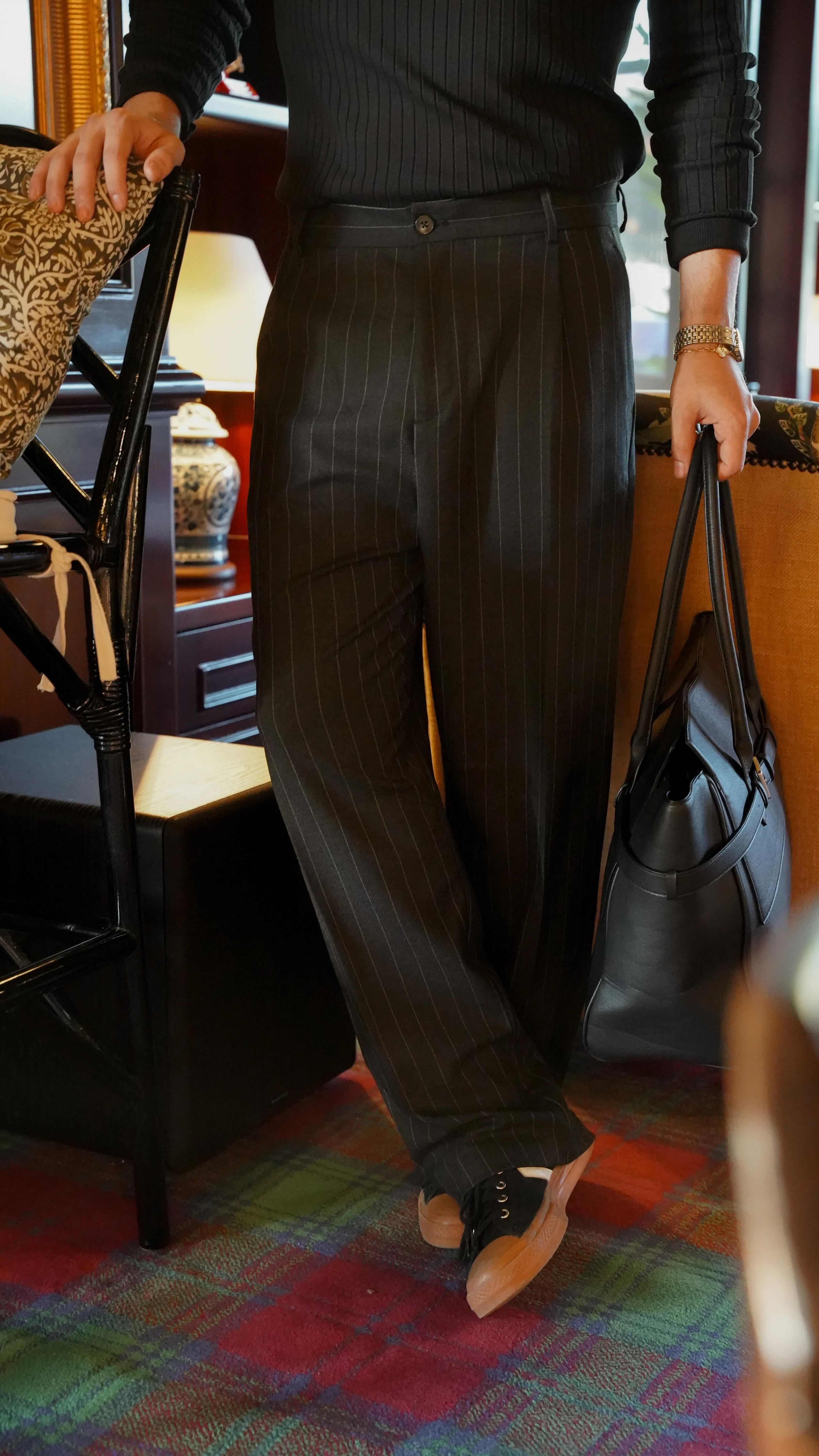 Pinstripe Wool Çizgili Pantolon FW5902