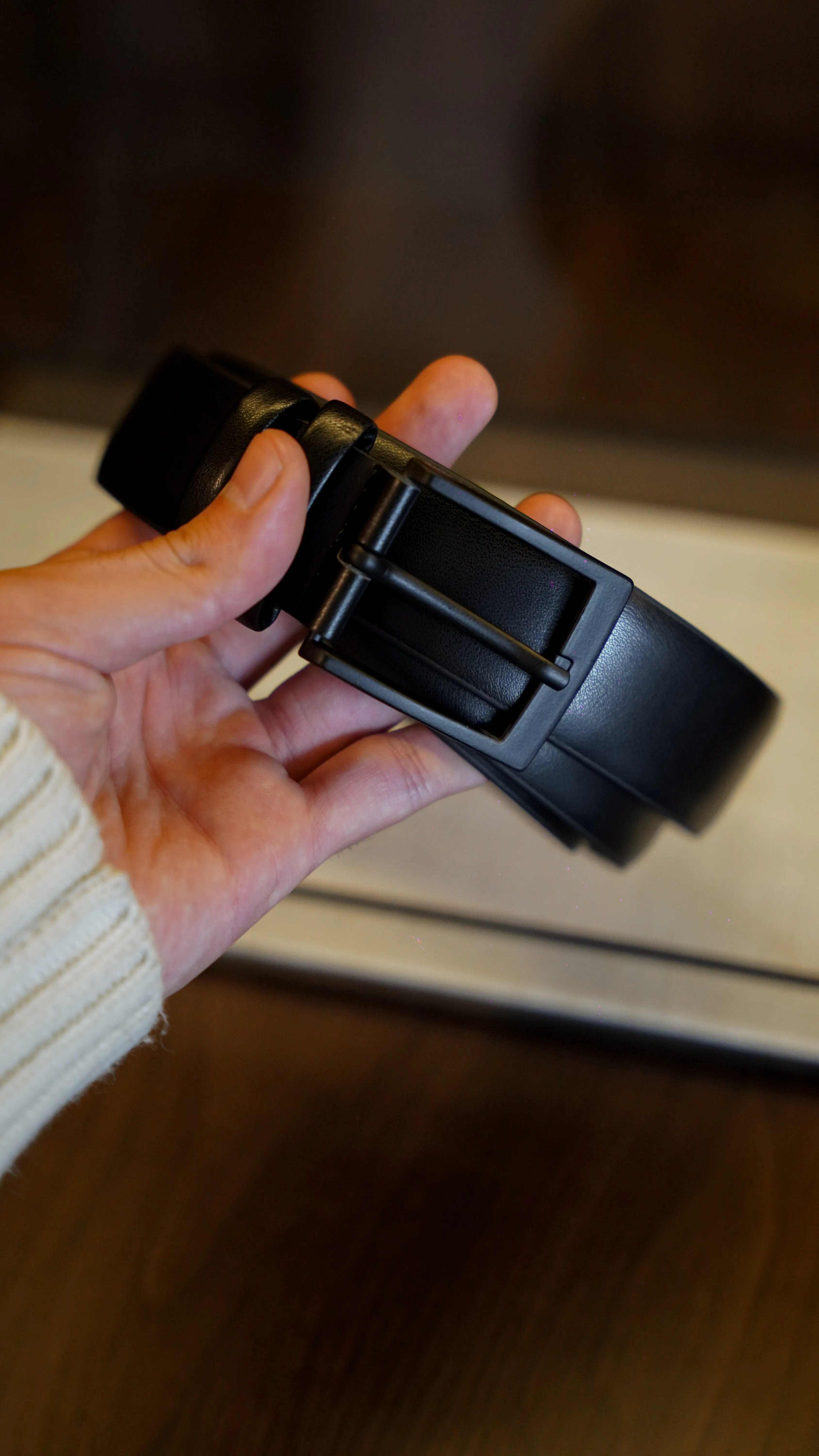 Suni Siyah Tokalı Deri Kemer 4655