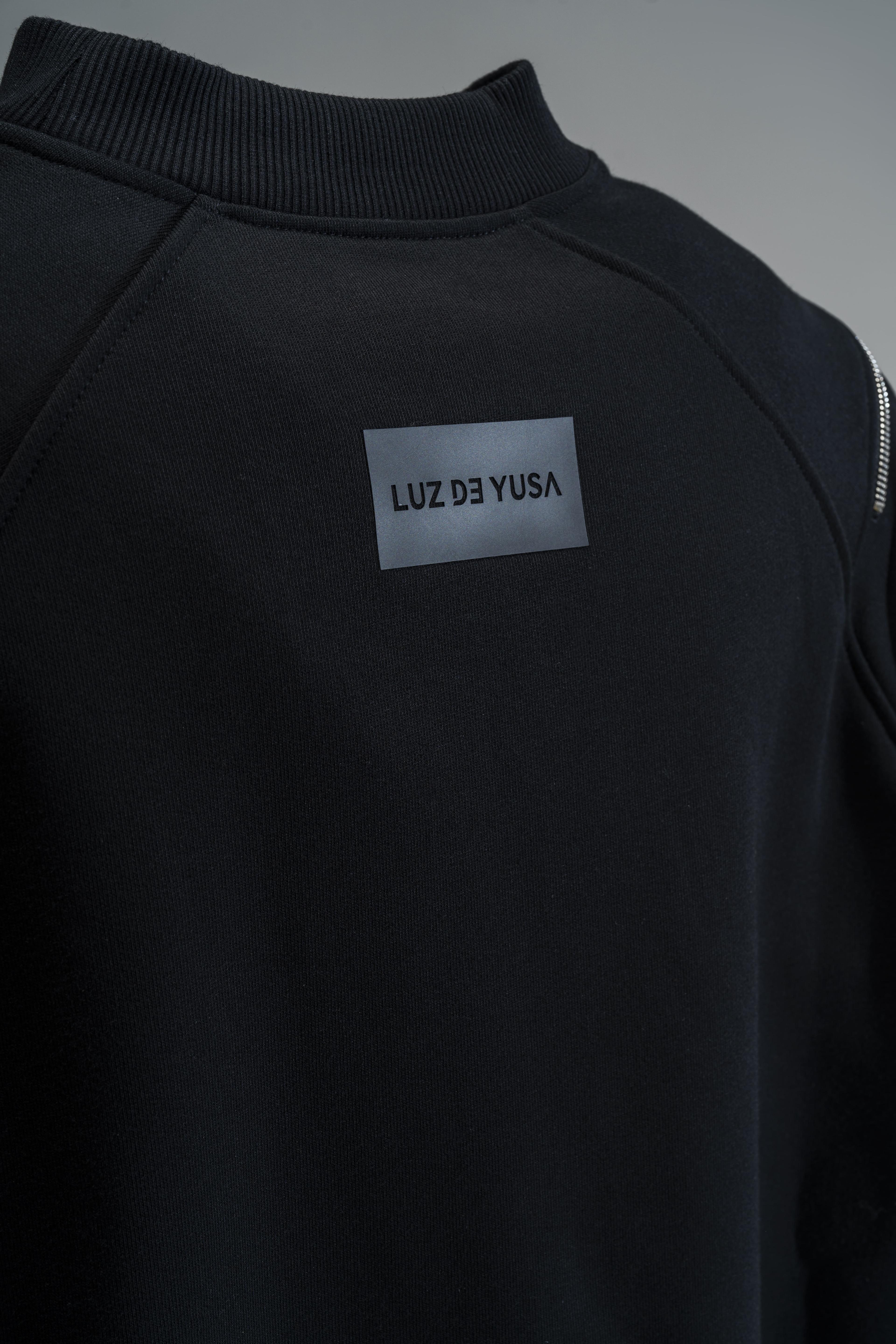 Fermuarlı Siyah Sweatshirt