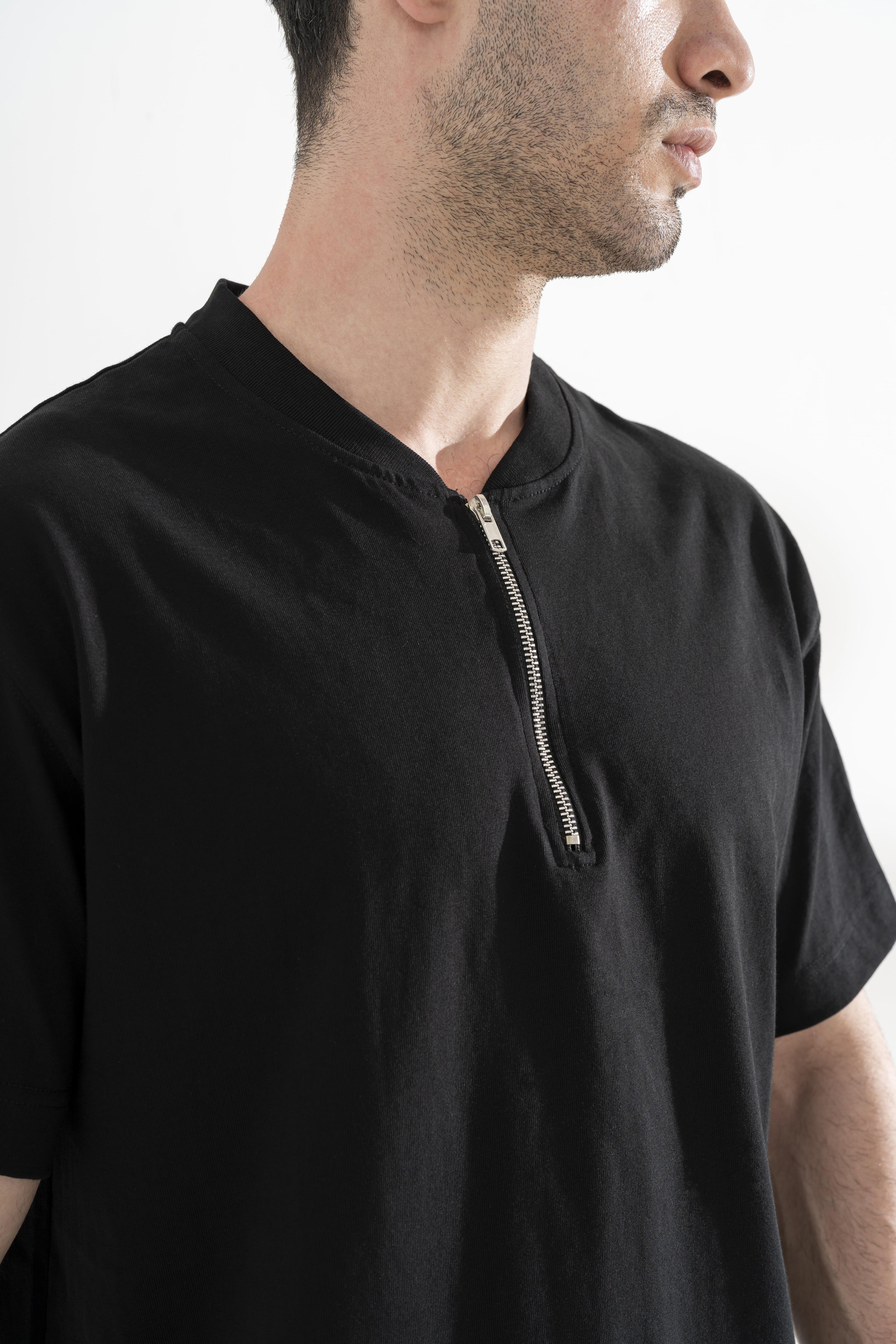 Fermuarlı T-Shirt