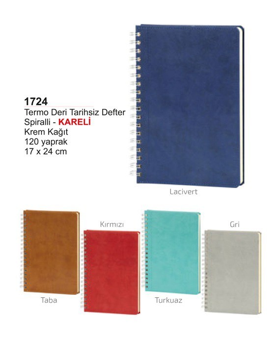 1724 Kareli Spiralli Tarihsiz Defter