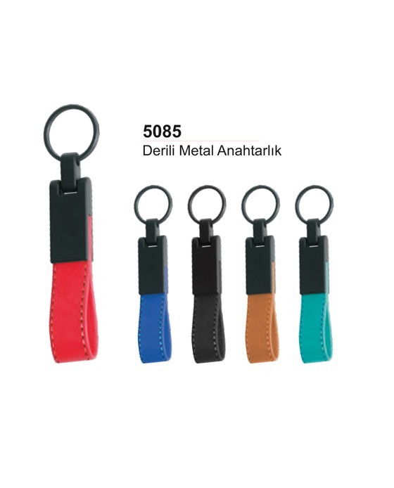 5085 Deri Metal Anahtarlık