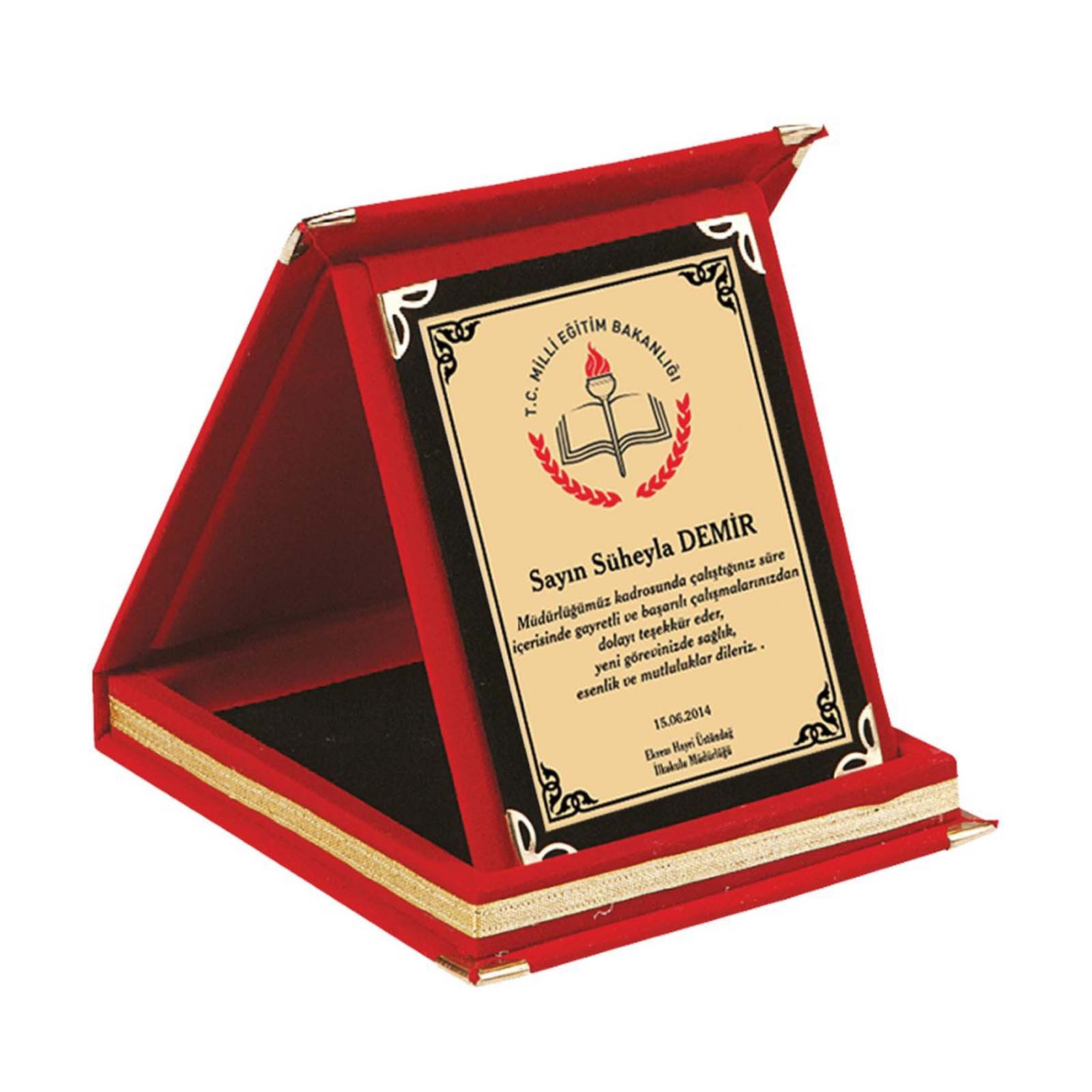 KIRMIZI KADİFE PLAKET