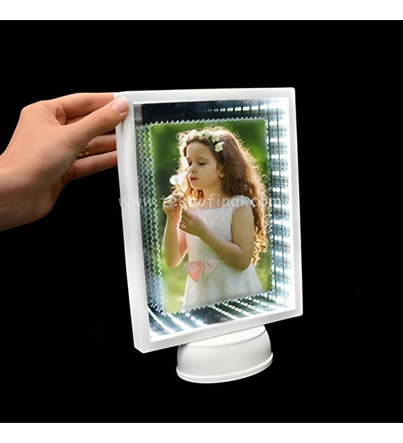 3d ledli ışıklı dikdörgen fotoğraf çerçevesi