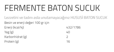 Cumhuriyet Sucukları Küvet Sucuk 300 gr