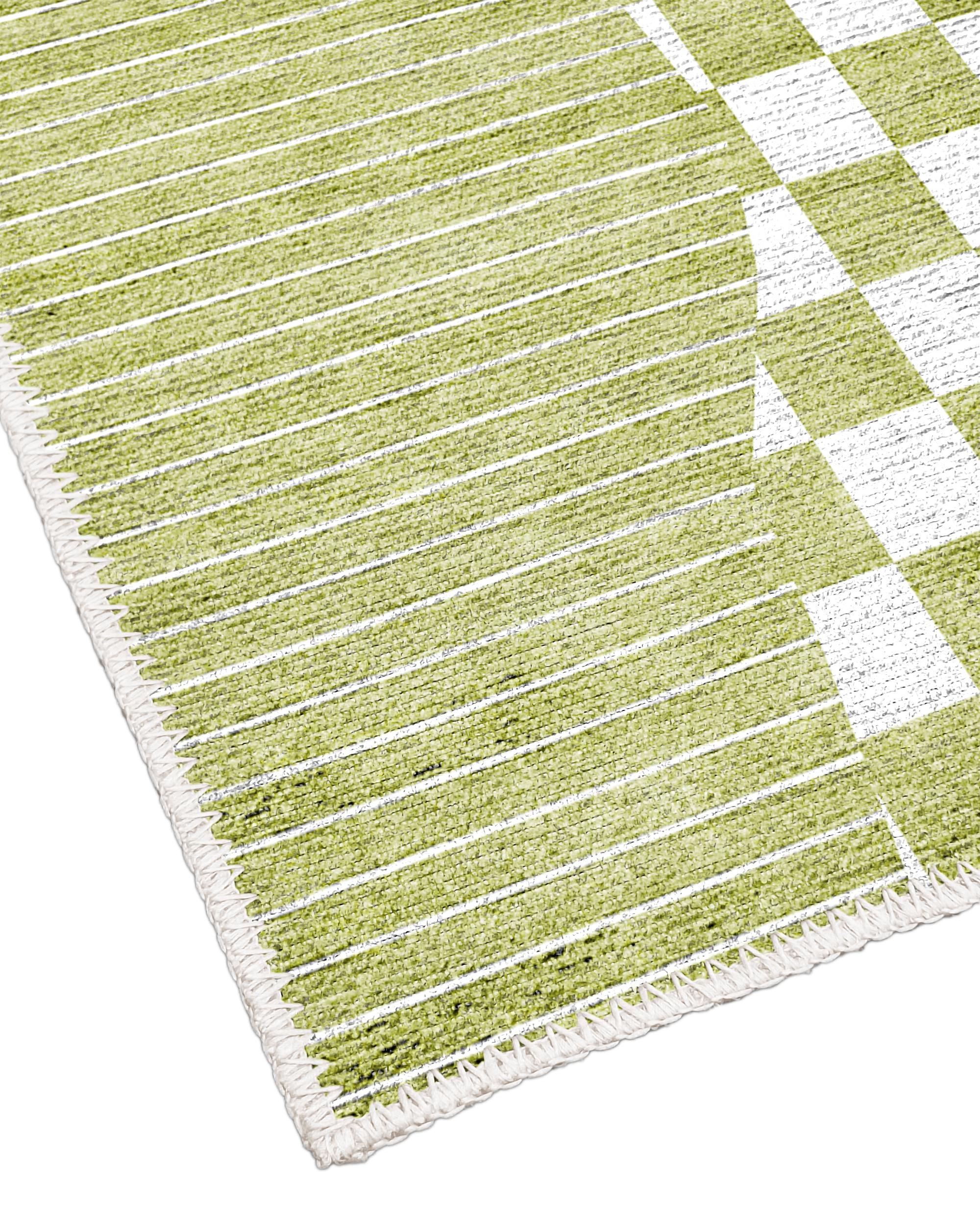 Renove 17007 Dokuma Taban Yeşil Vintage Halı