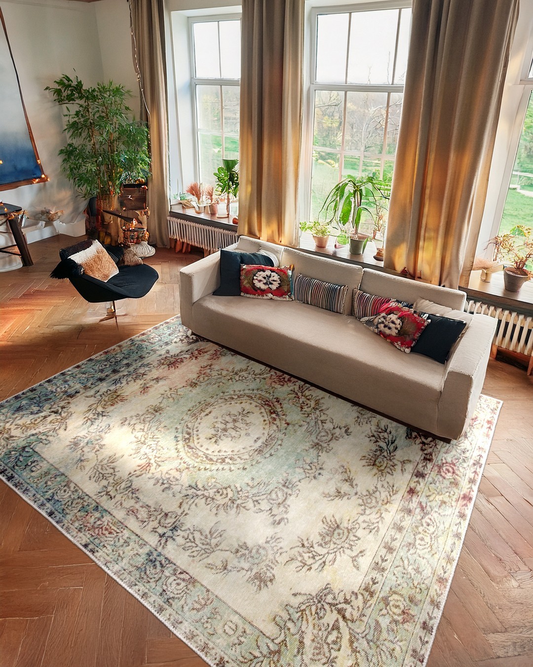 Joie 54017 Dokuma Taban Multi Vintage Halı