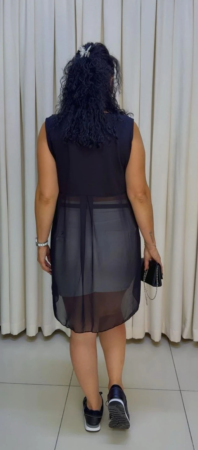 RA1001 Arka Şifon Detaylı Bluz