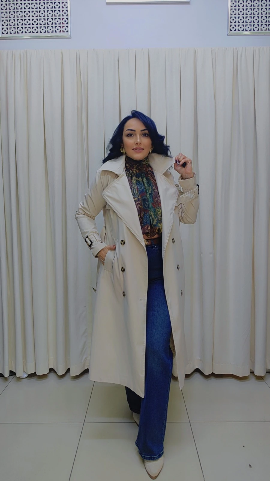 RA1121 Su Geçirmez Kuşaklı Trenchkot