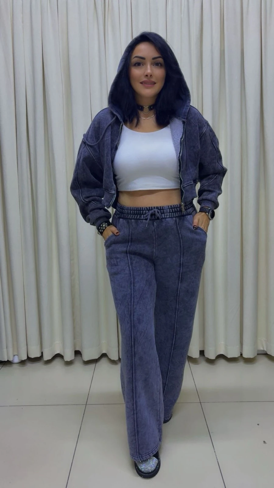 RA1074 Yıkamalı Eşorfman Takım