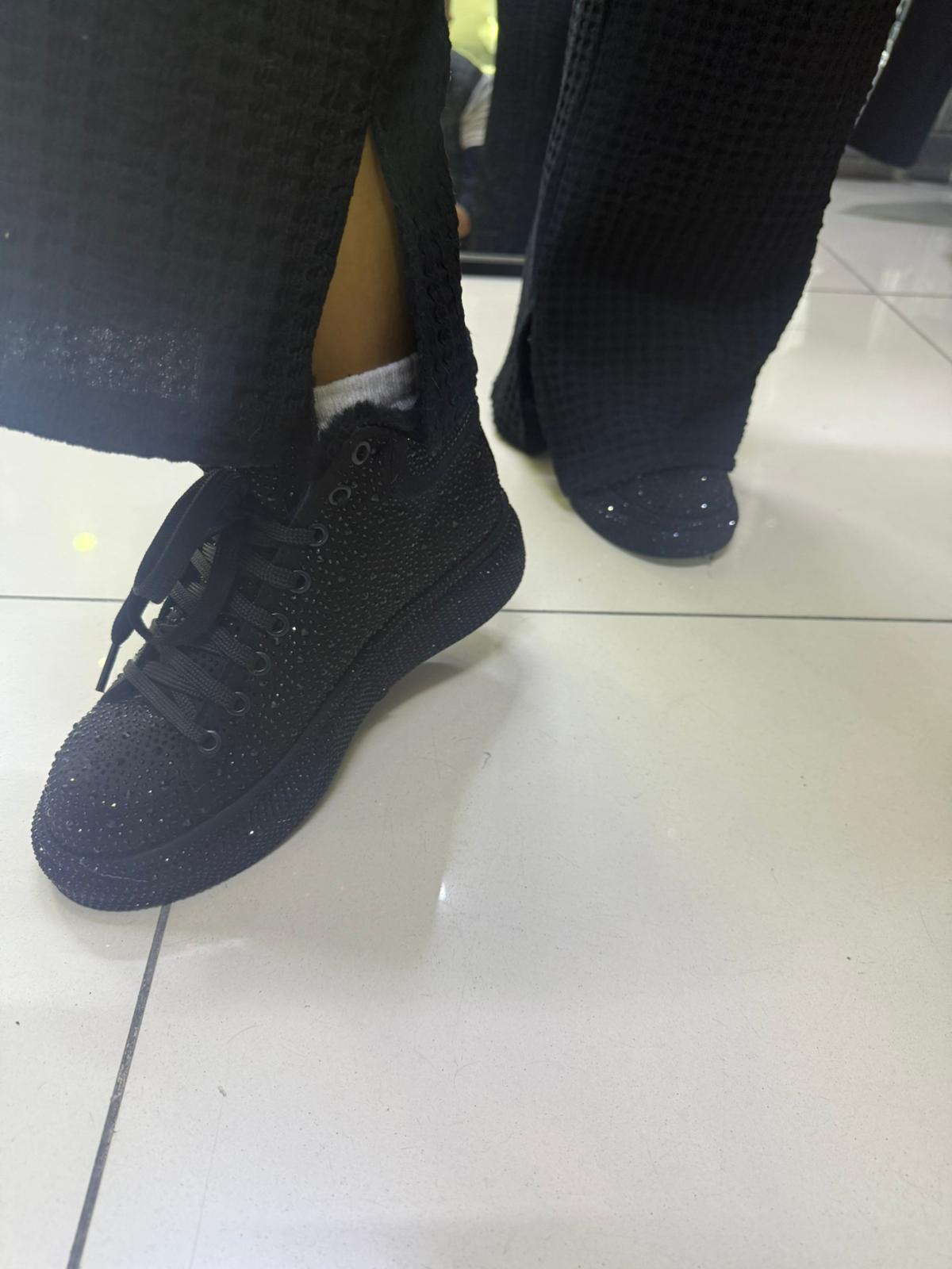 RA8010 Queen Taşlı Siyah Bot