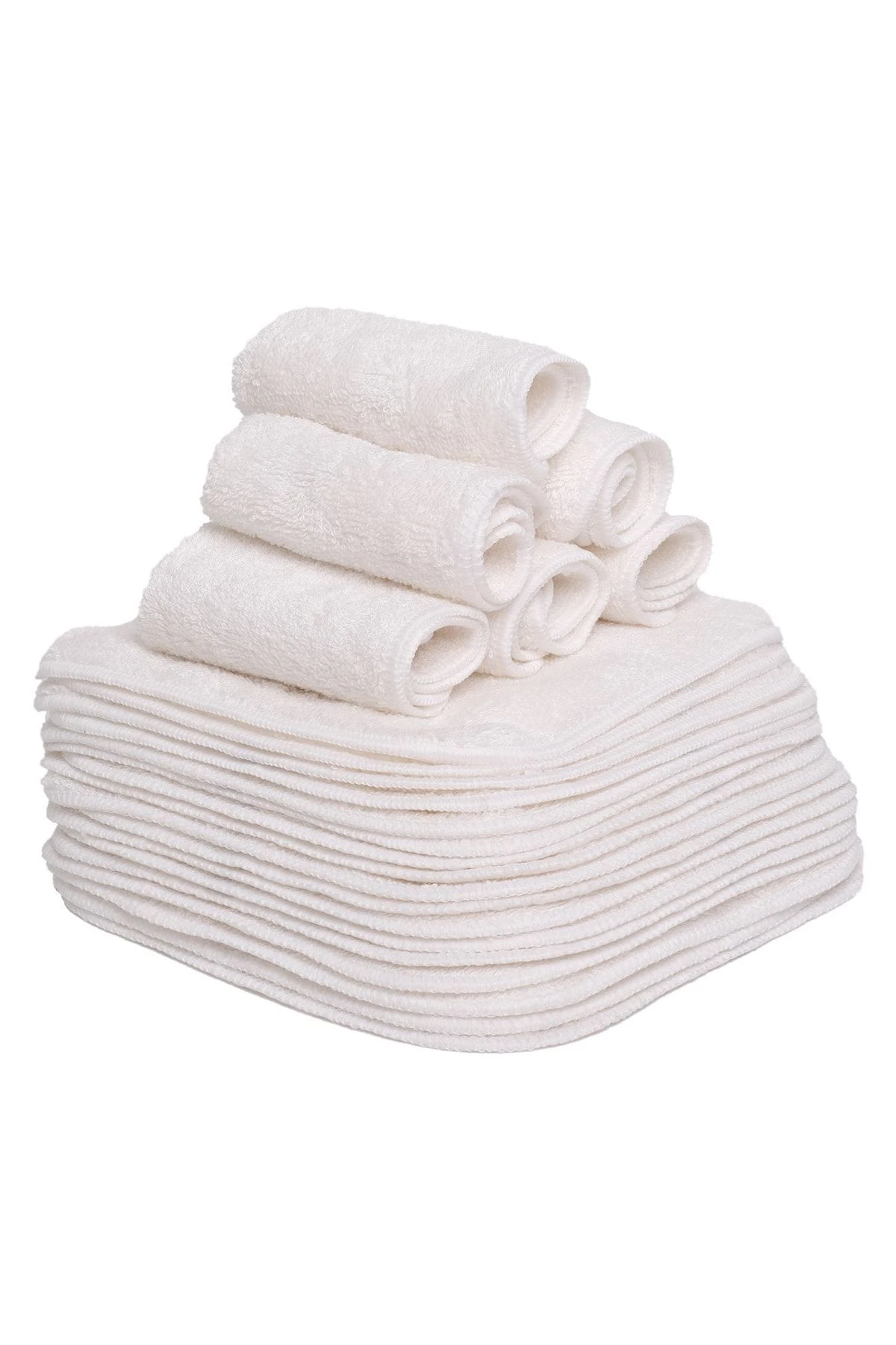 Makyaj Temizleme Mendili Yüz Havlusu Bebek Ağız Bezi Organik Bambu 25'li Set Çanta Hediyeli